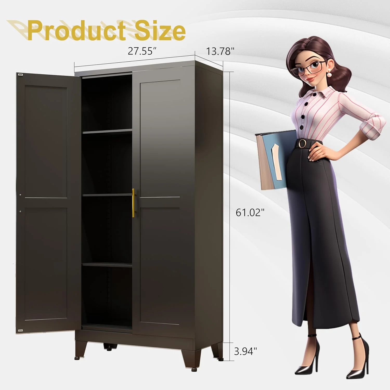 DYUKFG Metal Storage Cabinet - 61