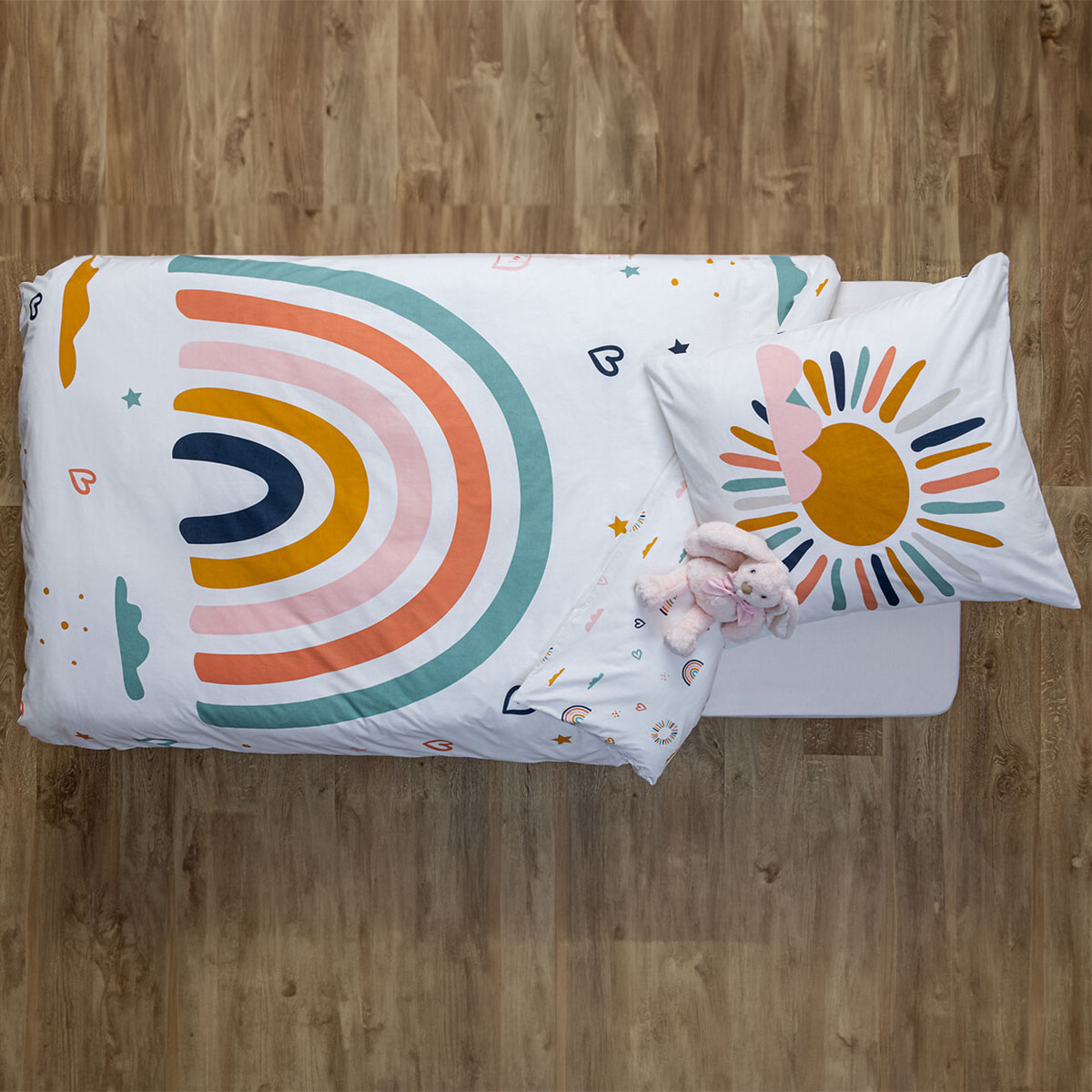 Bed linen set "Arc-en-ciel" Cotton, 140x200 cm