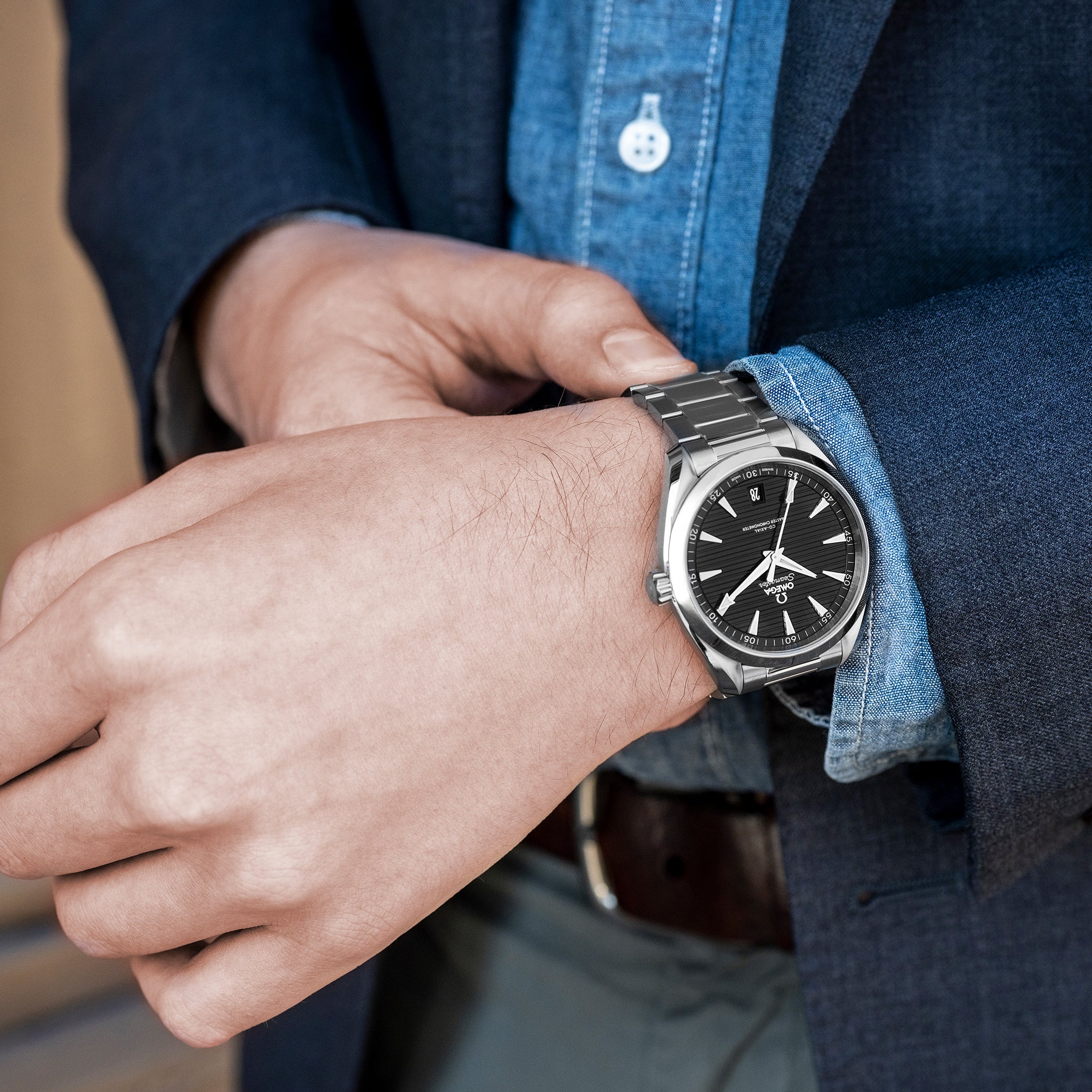 Seamaster Aqua Terra 150M Co-Axial Master Chronometer 41mm Black Dial On Bracelet(1:1 replica) - Elite Watch Atelier