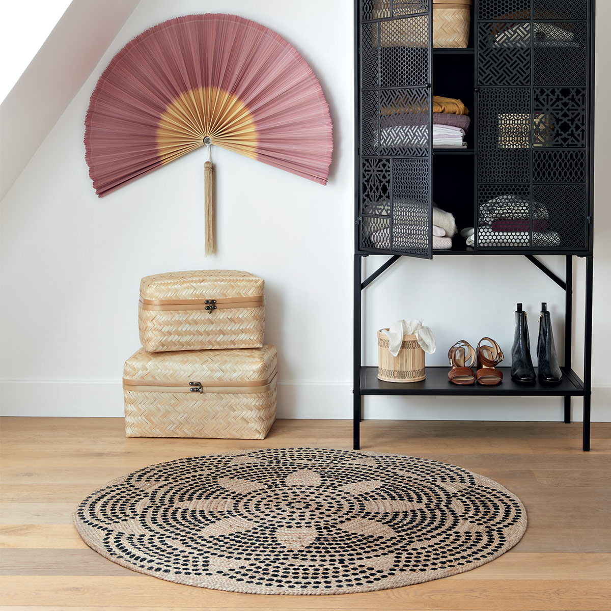 Round rug "Living" Jute, D.120 cm