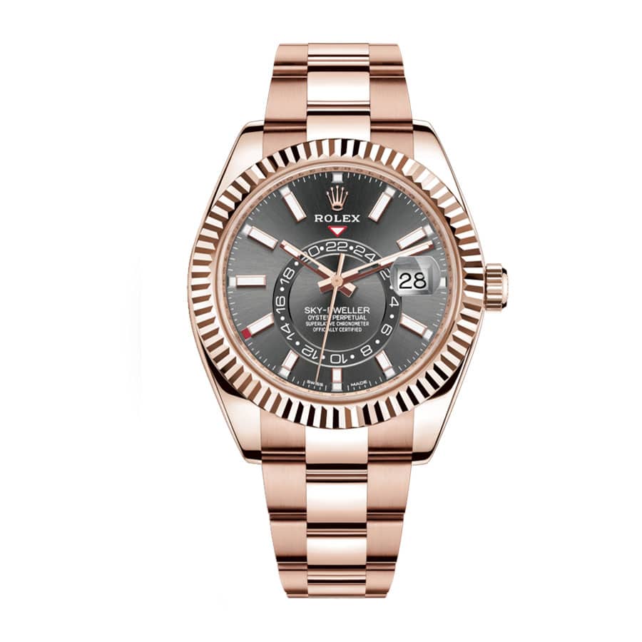 Rolex Sky-Dweller 326935-0007 SRO Automatic Everose Rhodium Dial Oyster Replica - Elite Watch Atelier