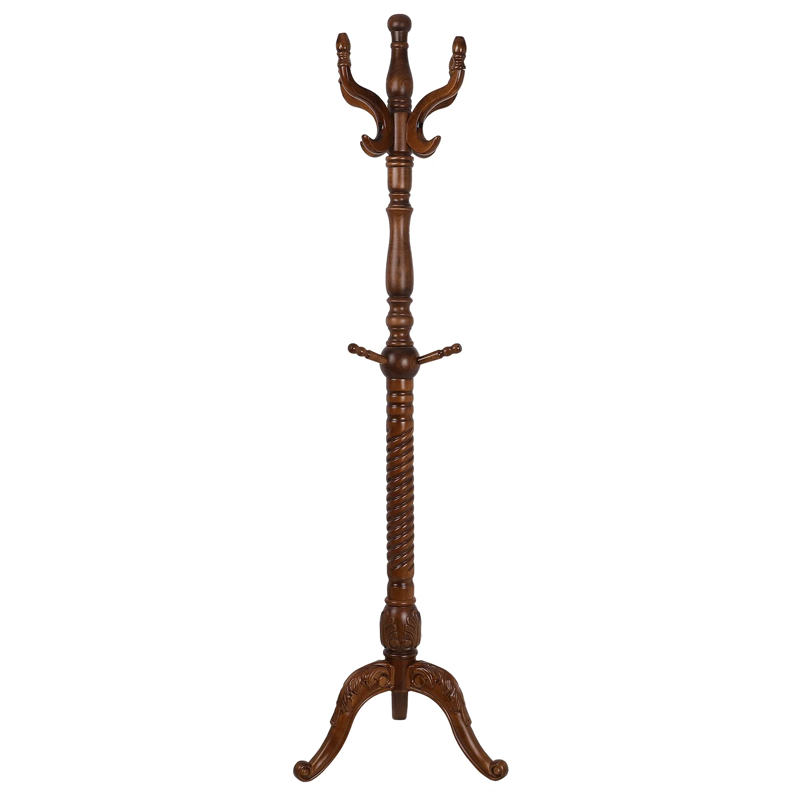 Vintage 79" Coat Tree Stand Heavy Duty Freestanding Clothes Hat Coat Rack Stand with 8 Hooks - Image 7