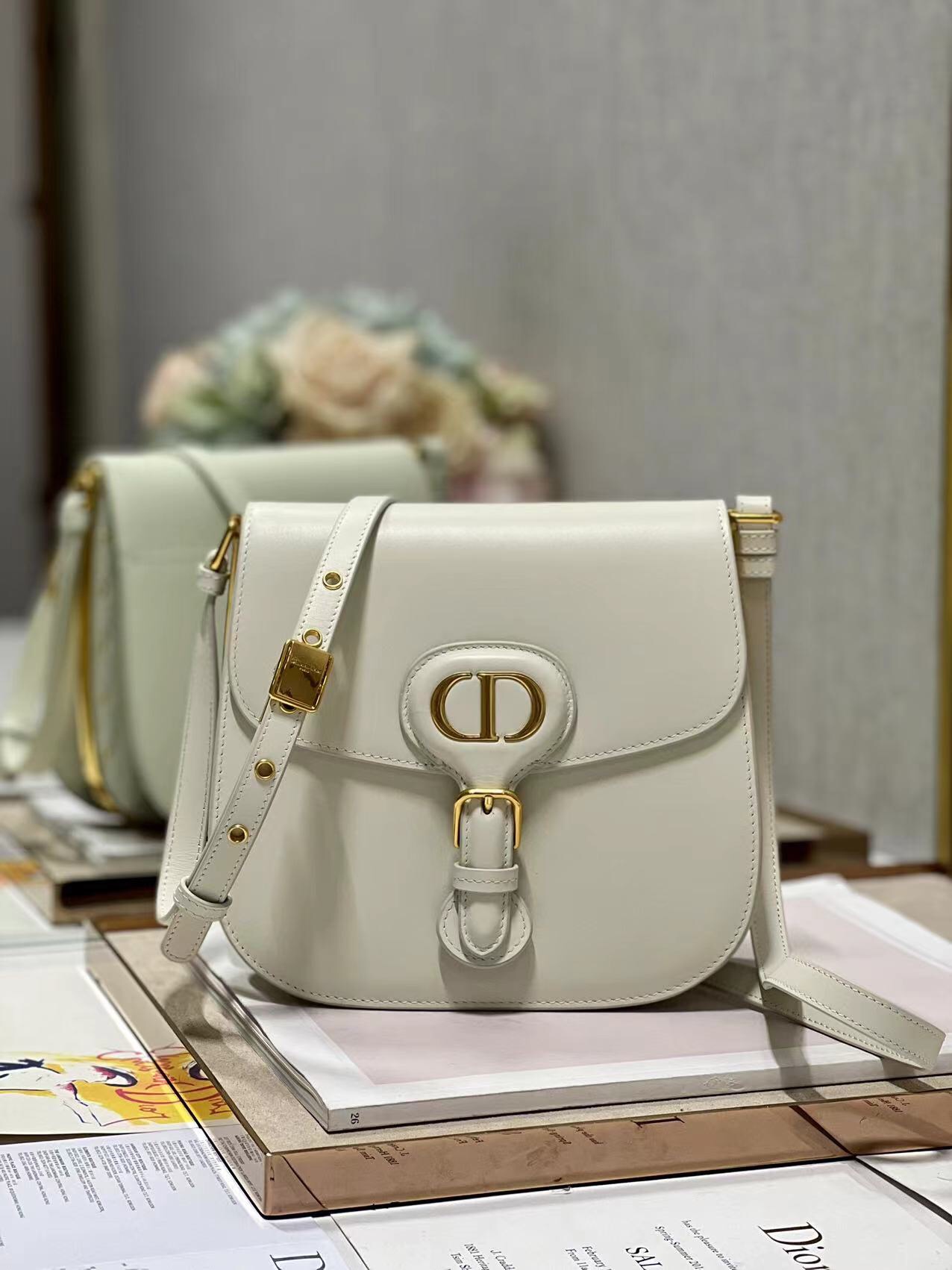 Bobby Frame Bag Black/Brown/White/Greige For Women 8in/20cm M9333UMOF_M9001:1High-quality replica
