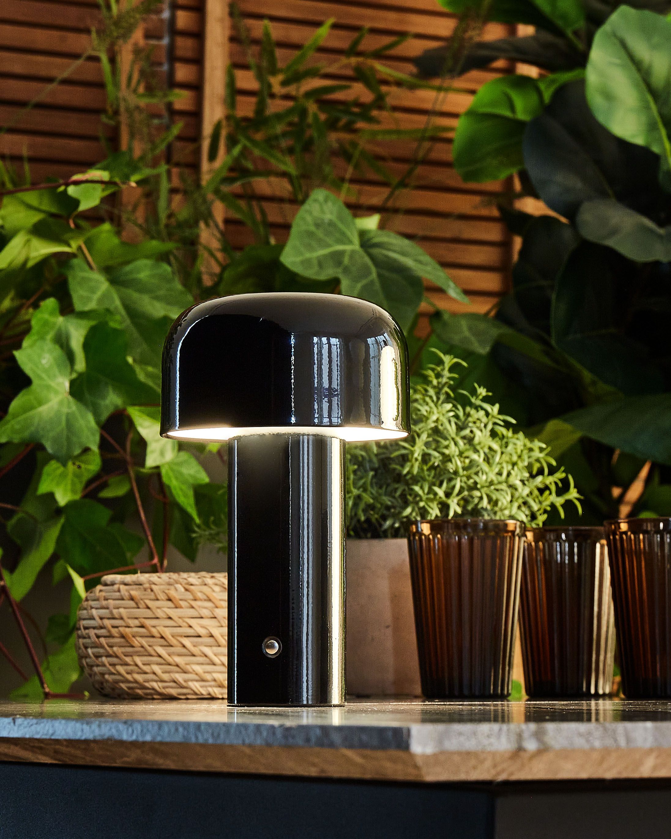 Wireless LED Table Lamp BESOS with Dimmer Metal Black