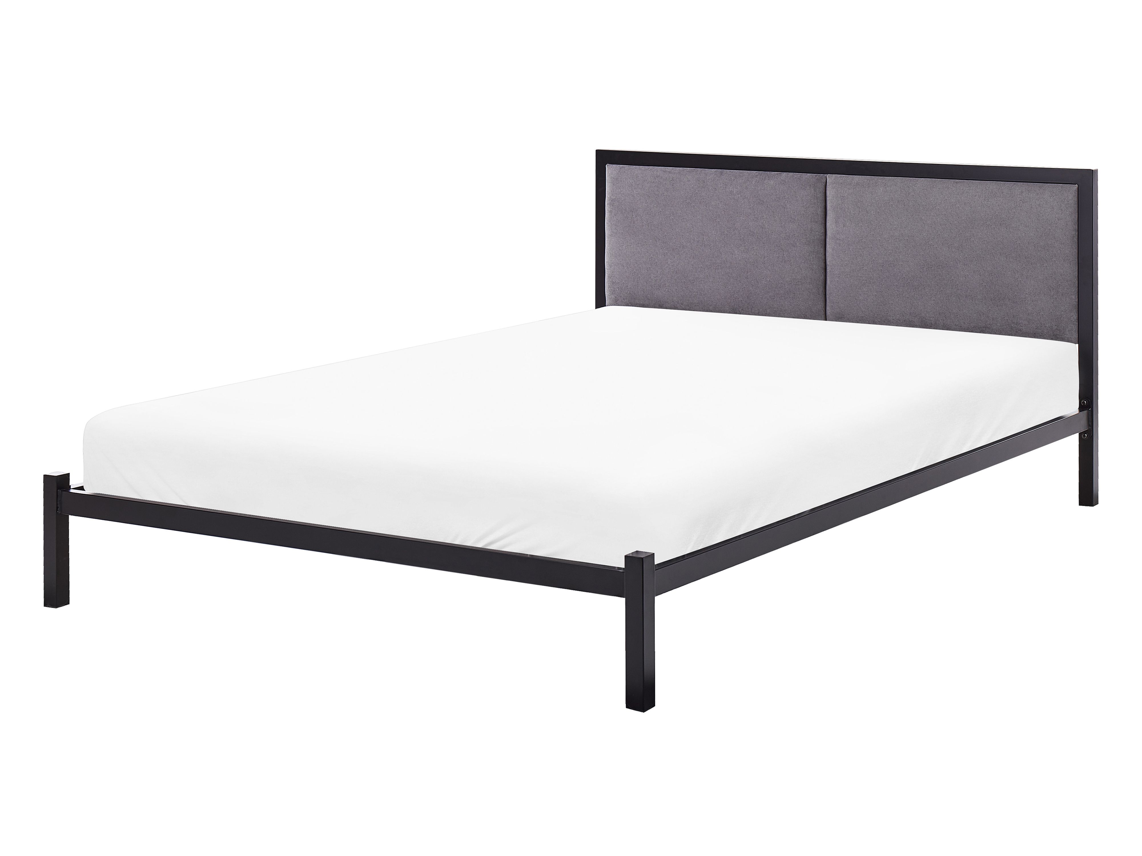 Bed Metal CLAMART 140 x 200 cm (EU Double) Grey