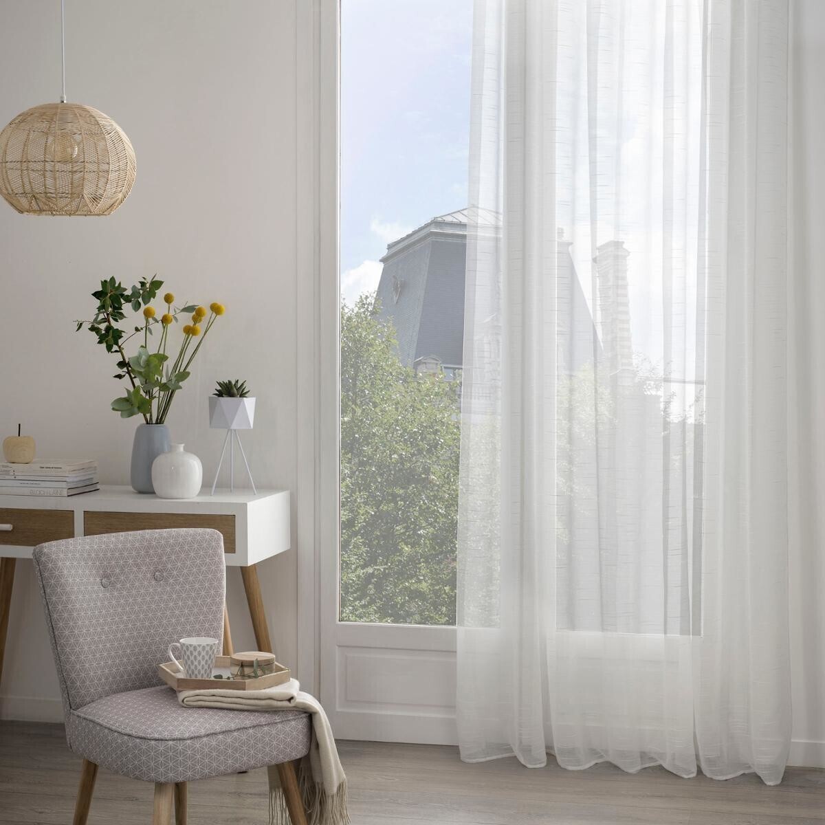 Sheer curtain "Sam" White, 140x240 cm