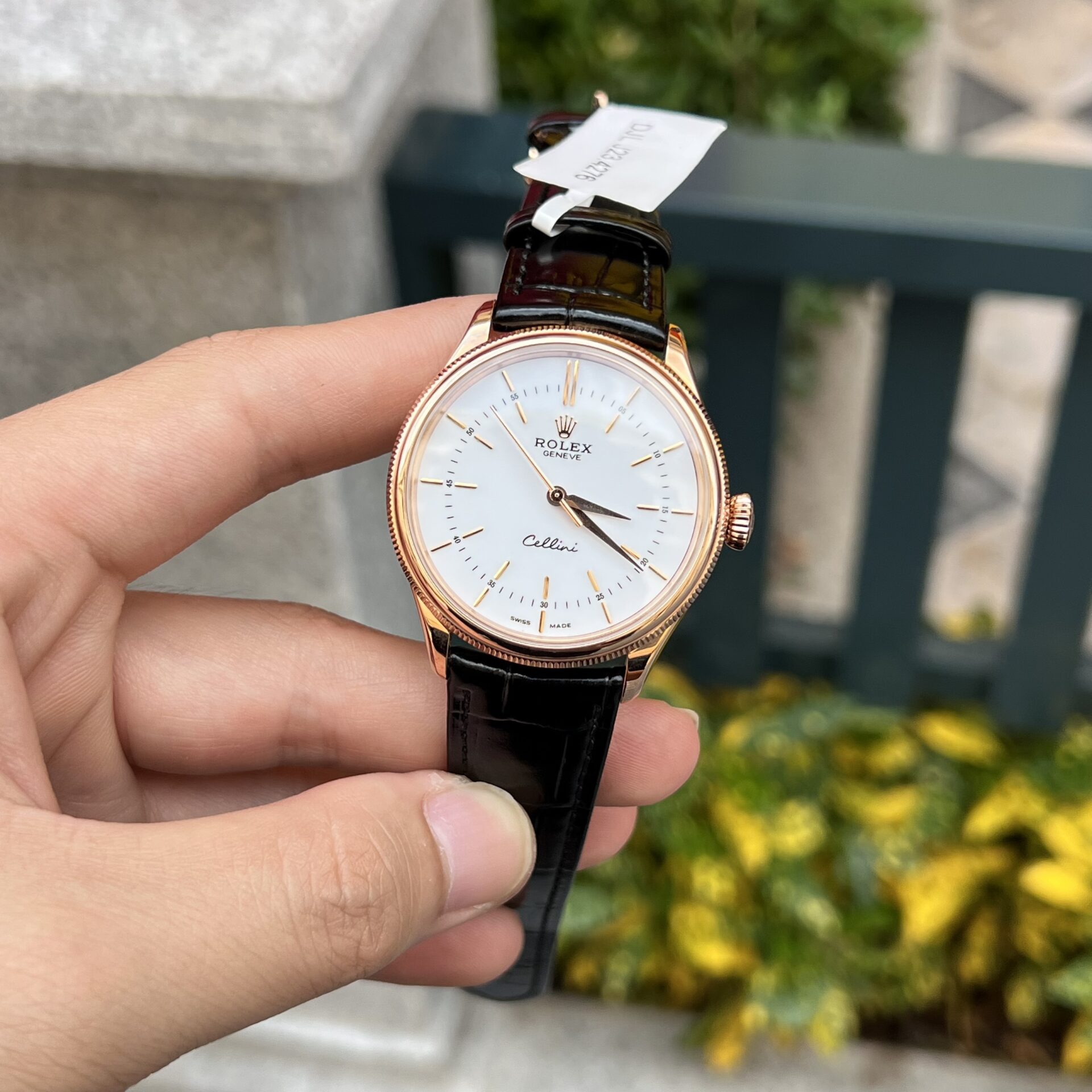 Rolex Cellini 50505 Gold Wrapped Leather Strap Replica Watch MKS 39mm - Elite Watch Atelier