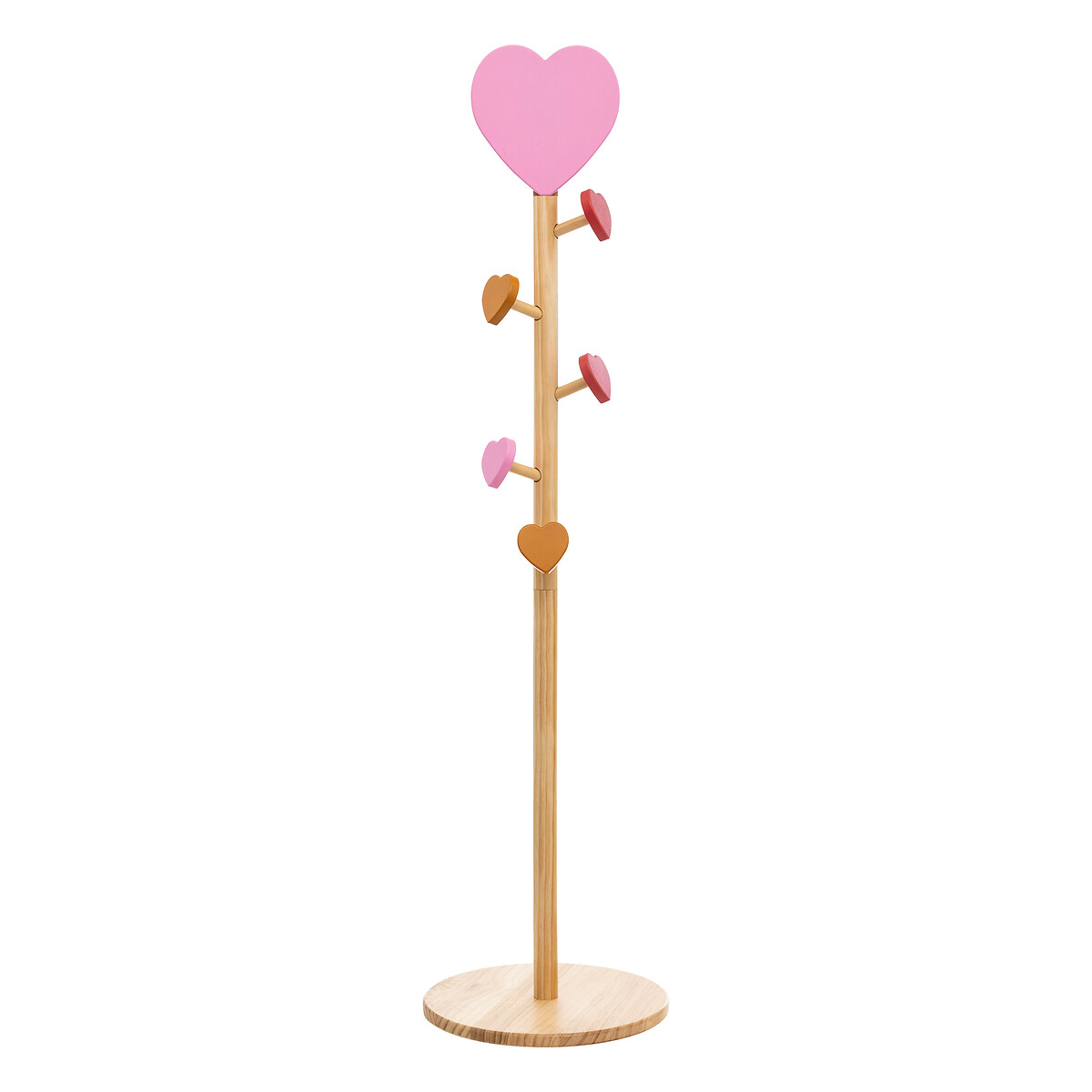 Children's heart coat rack "Solea" Beige, H.135 cm