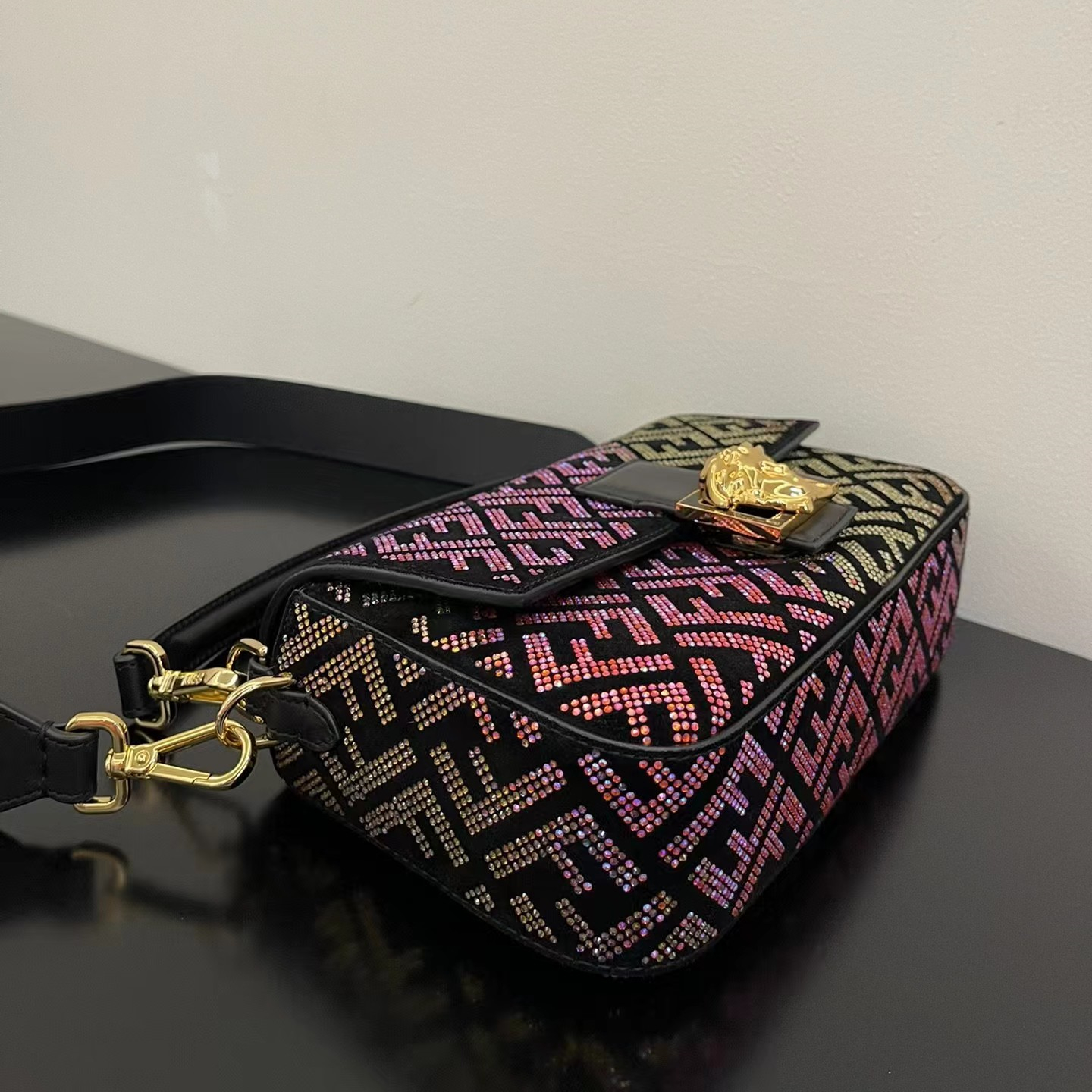 Fendi x Versace leather Baguette bag - Replicaclubs