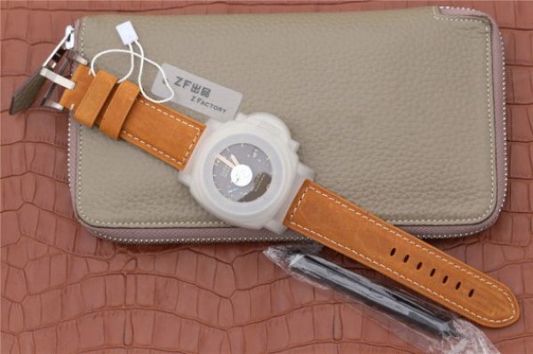 Replica Panerai PAM1351 Titanium ZF Brown Dial Brown Asso Strap P9010 - Top club