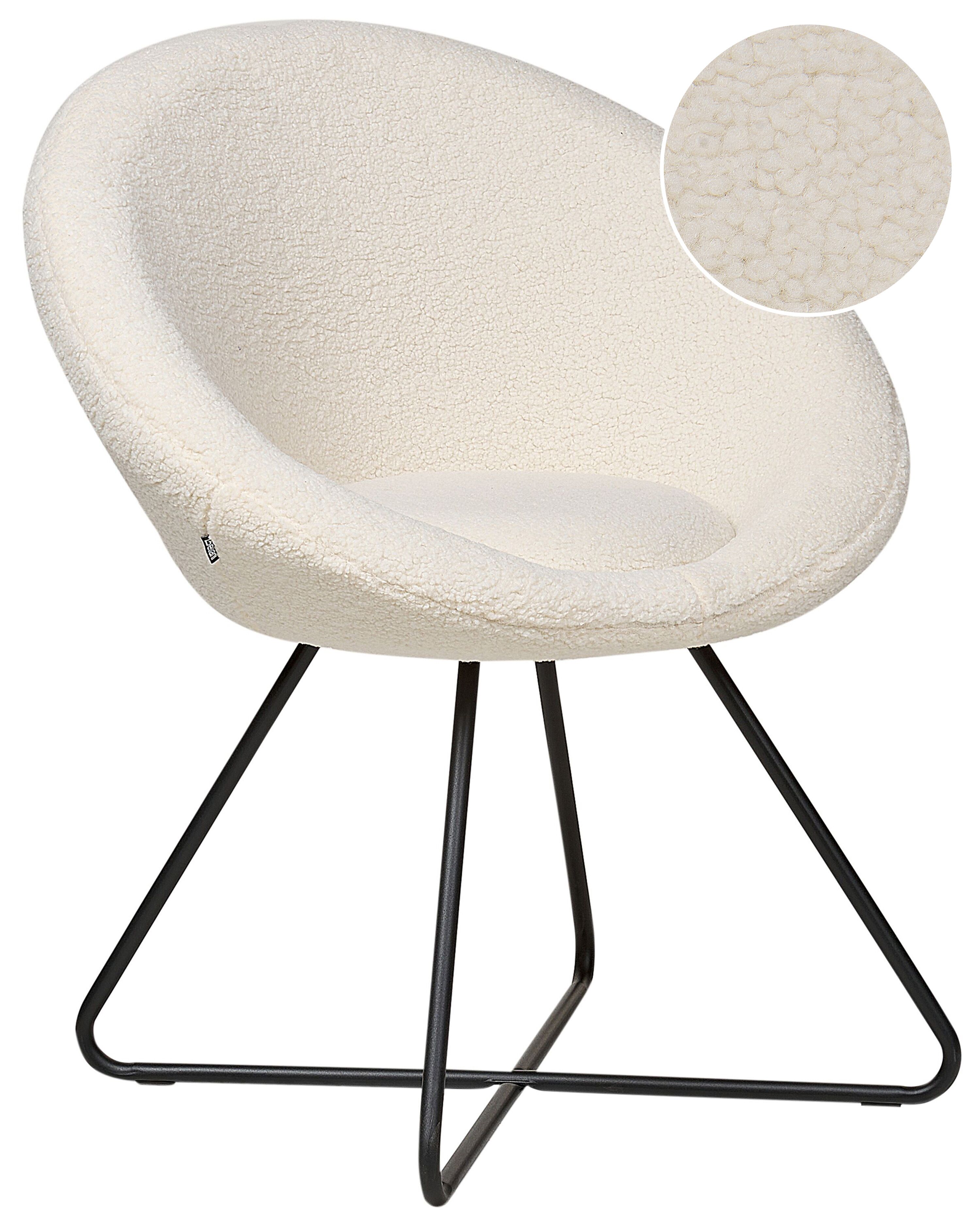 Dining Chair FLOBY II Boucle Off-White