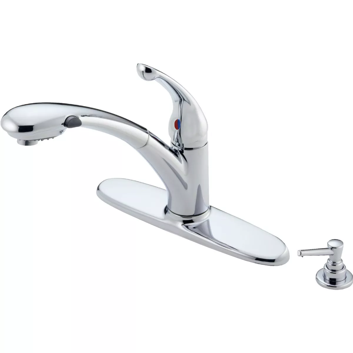 Delta Signature 1-Handle Lever Pull-Out Kitchen Faucet with Soap Dispenser, Chrome