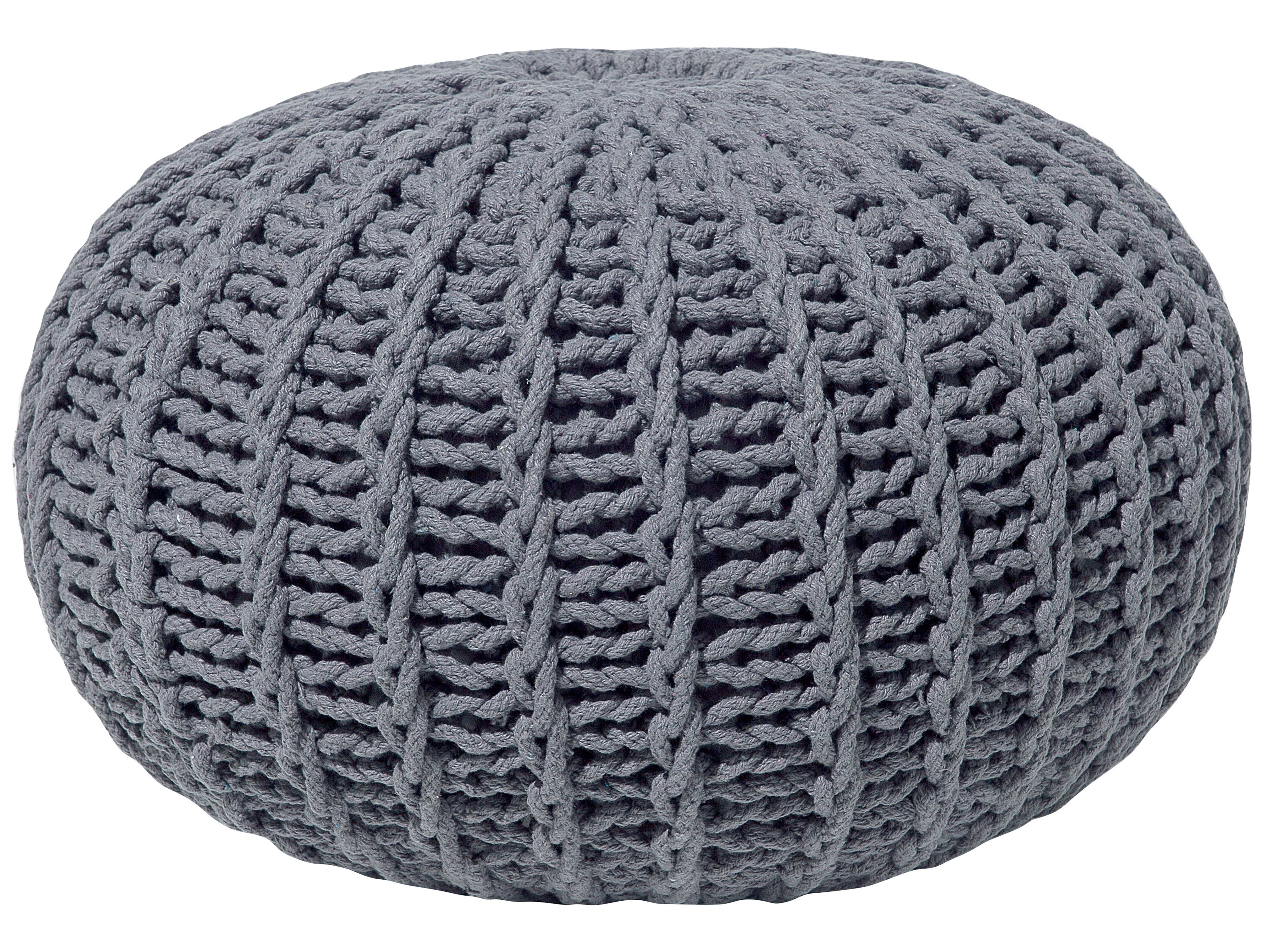 Pouffe CONRAD Cotton Dark Grey