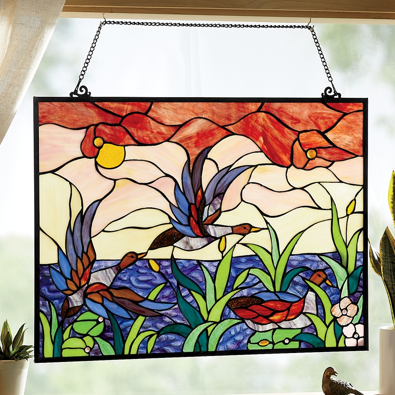 Stained Glass Take Flight Wall Art - MIDNIGHT VELVET CATALOG
