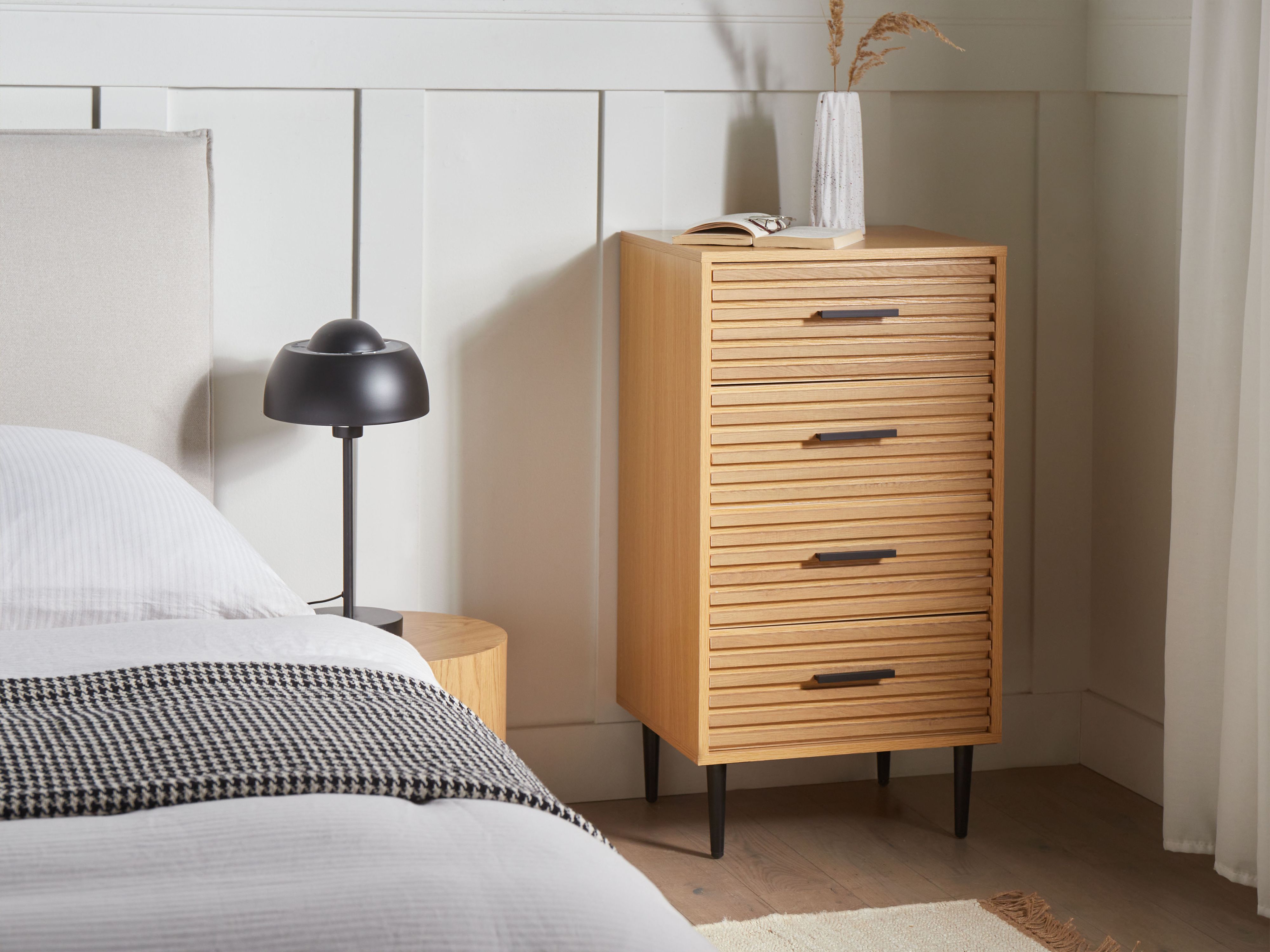 4 Drawer Chest KEITH Light Brown
