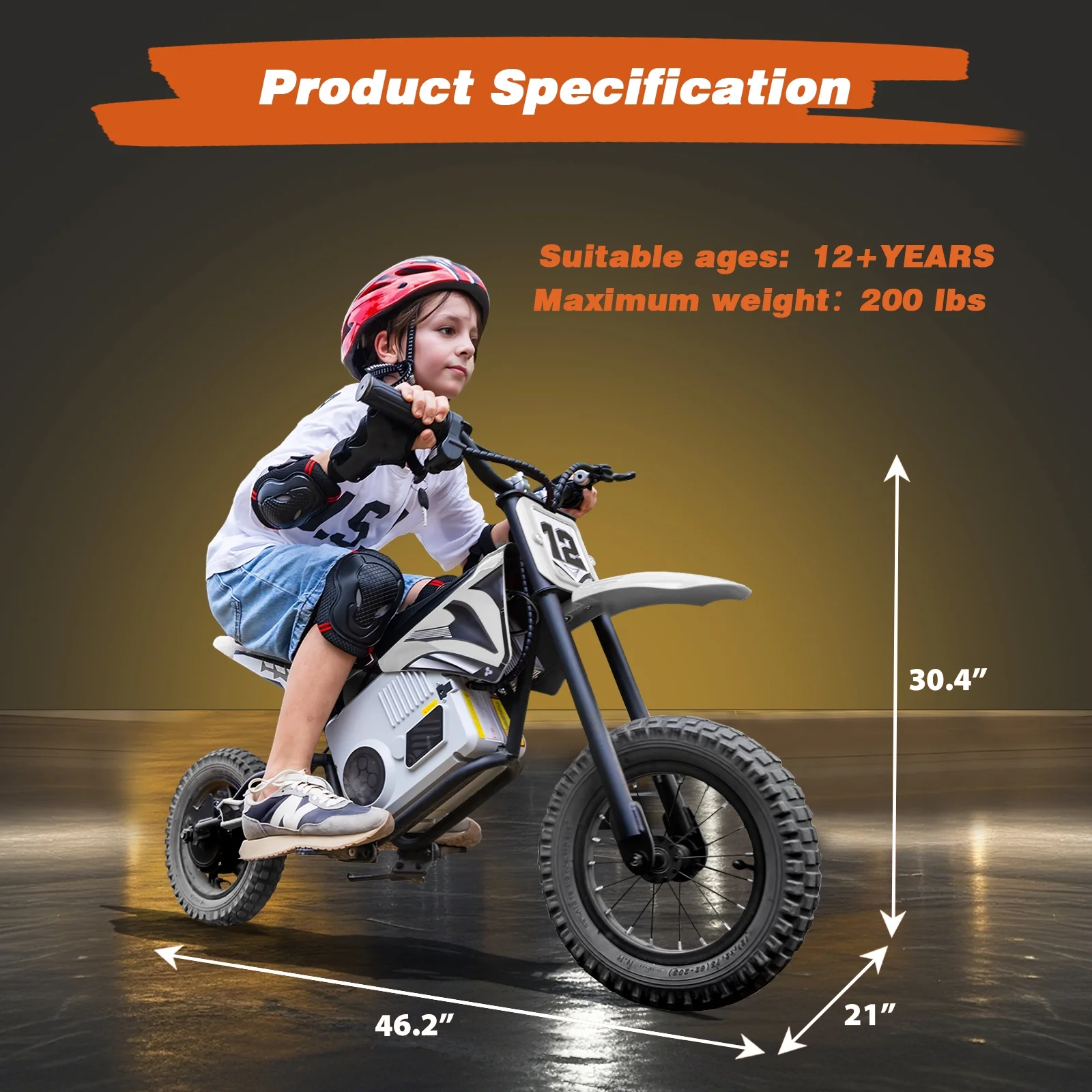 Kerry Yoo C11 36V Electric Dirt Bike for Kids 8-14, 350W Ride on Motorcycle, Electric Motorbike Teens,16 mph, High/Low Speeds-Red - Image 30