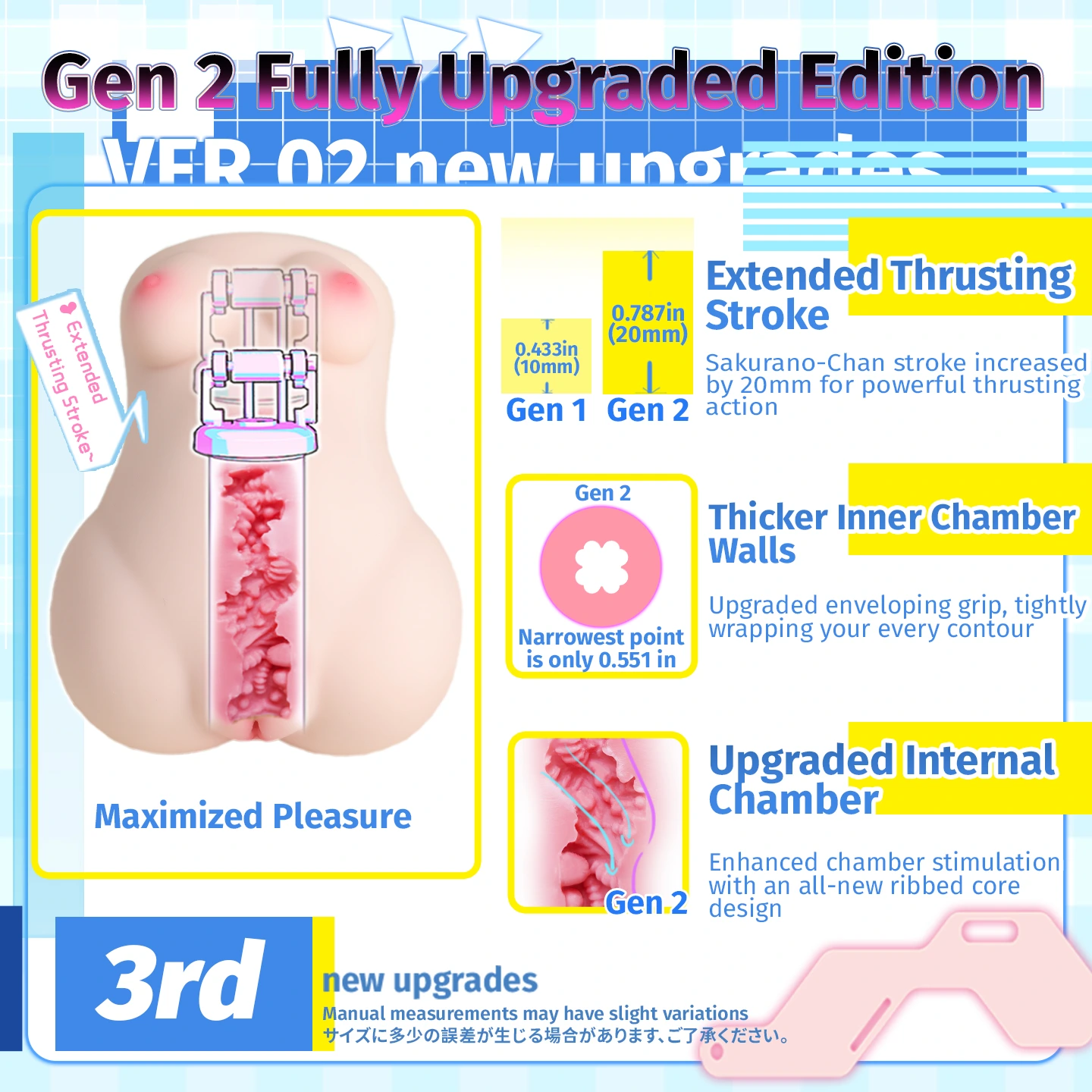 Large granule entrance design inside the Dr.YUU waifu sex toy.