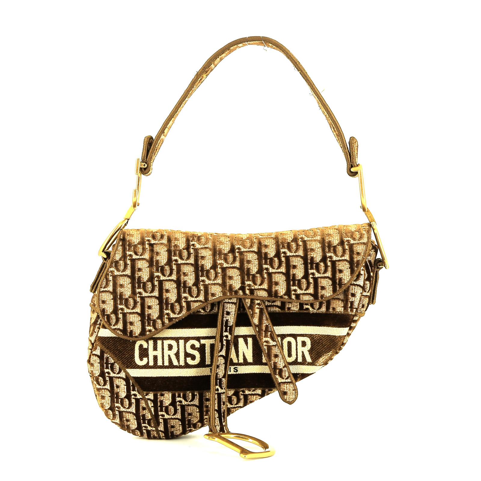 Dior Saddle handbag in brown monogram canvas Oblique1:1High-quality replica