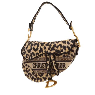 Dior Saddle handbag in beige and black canvas1:1High-quality replica
