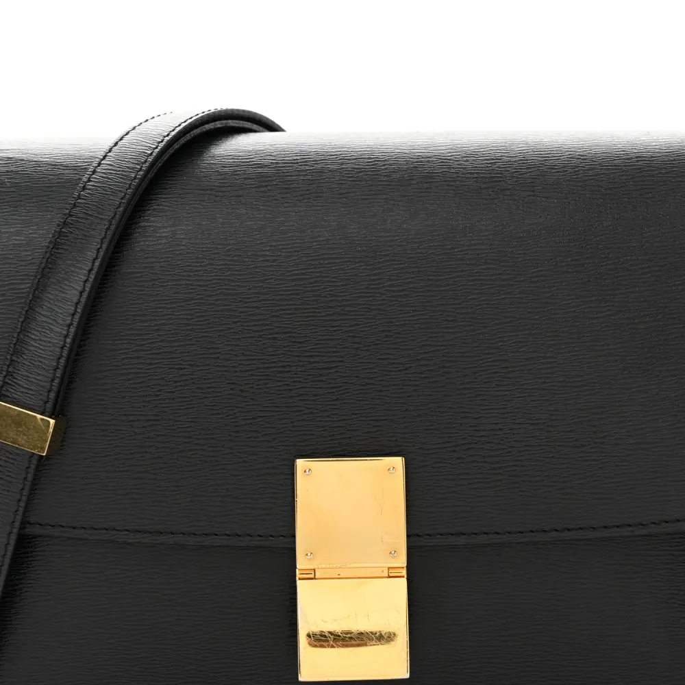 Mirror Quality Celine Black Liege Calfskin Box Bag Replica1:1High-quality replica