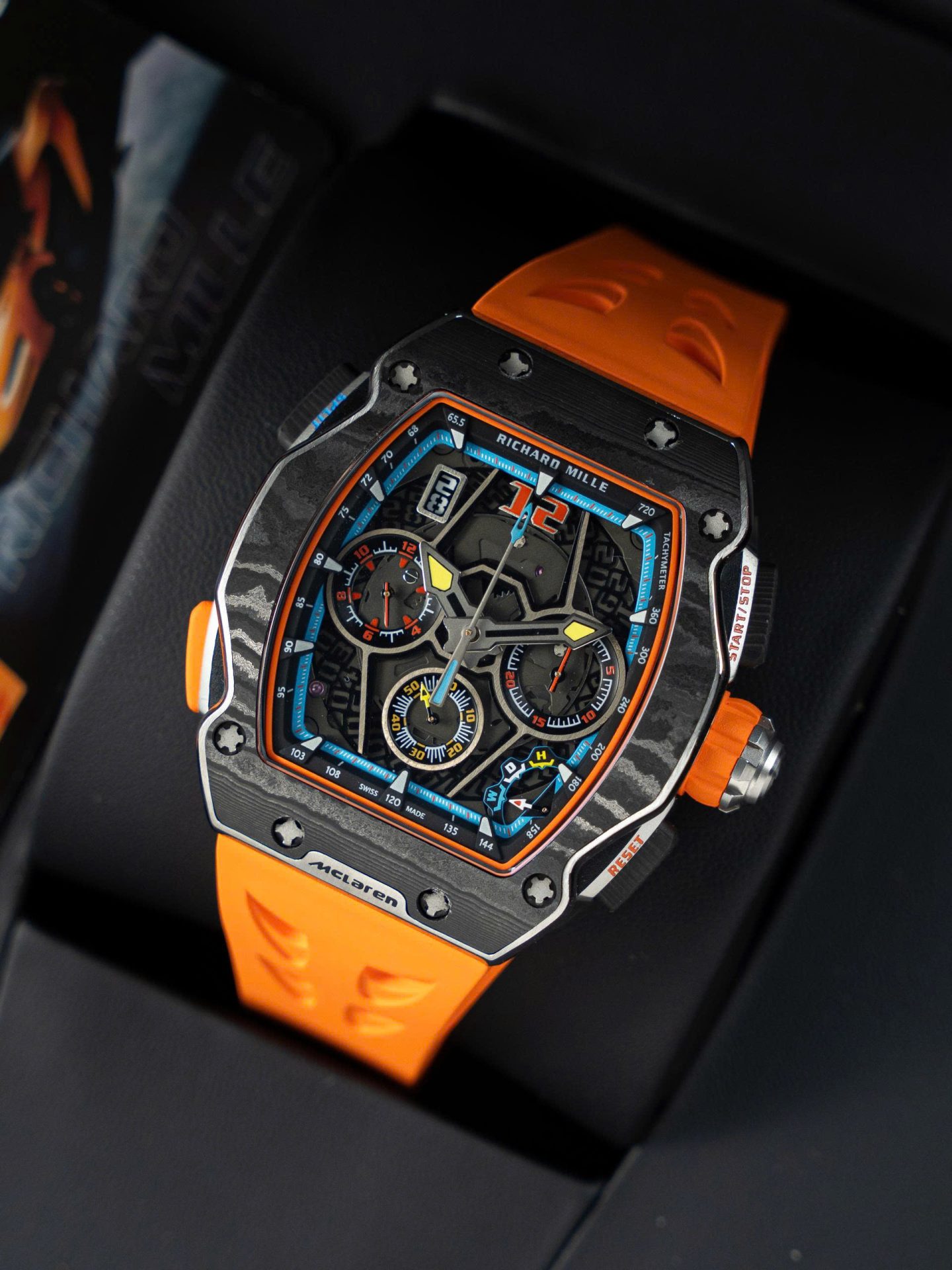 Richard Mille RM65-01 Replica Watches Orange Rubber Strap 44.5��49.9mm - Top club