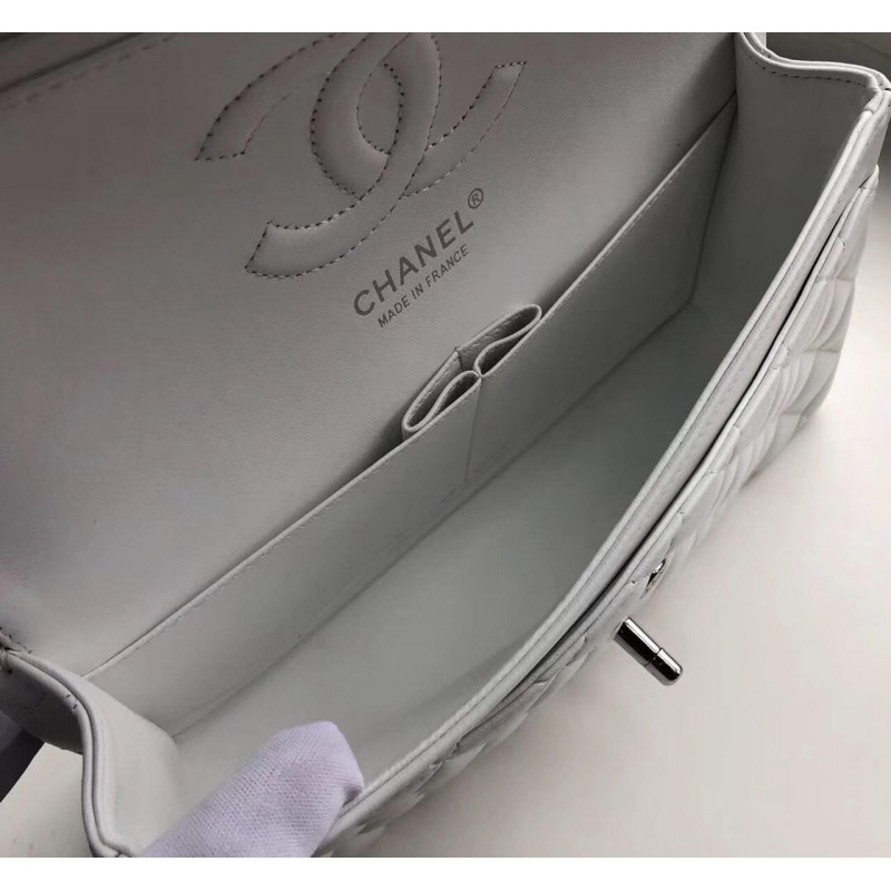 Replica Chanel 1112 White Medium Size 2.55 Lambskin Leather Flap Bag1:1High-quality replica
