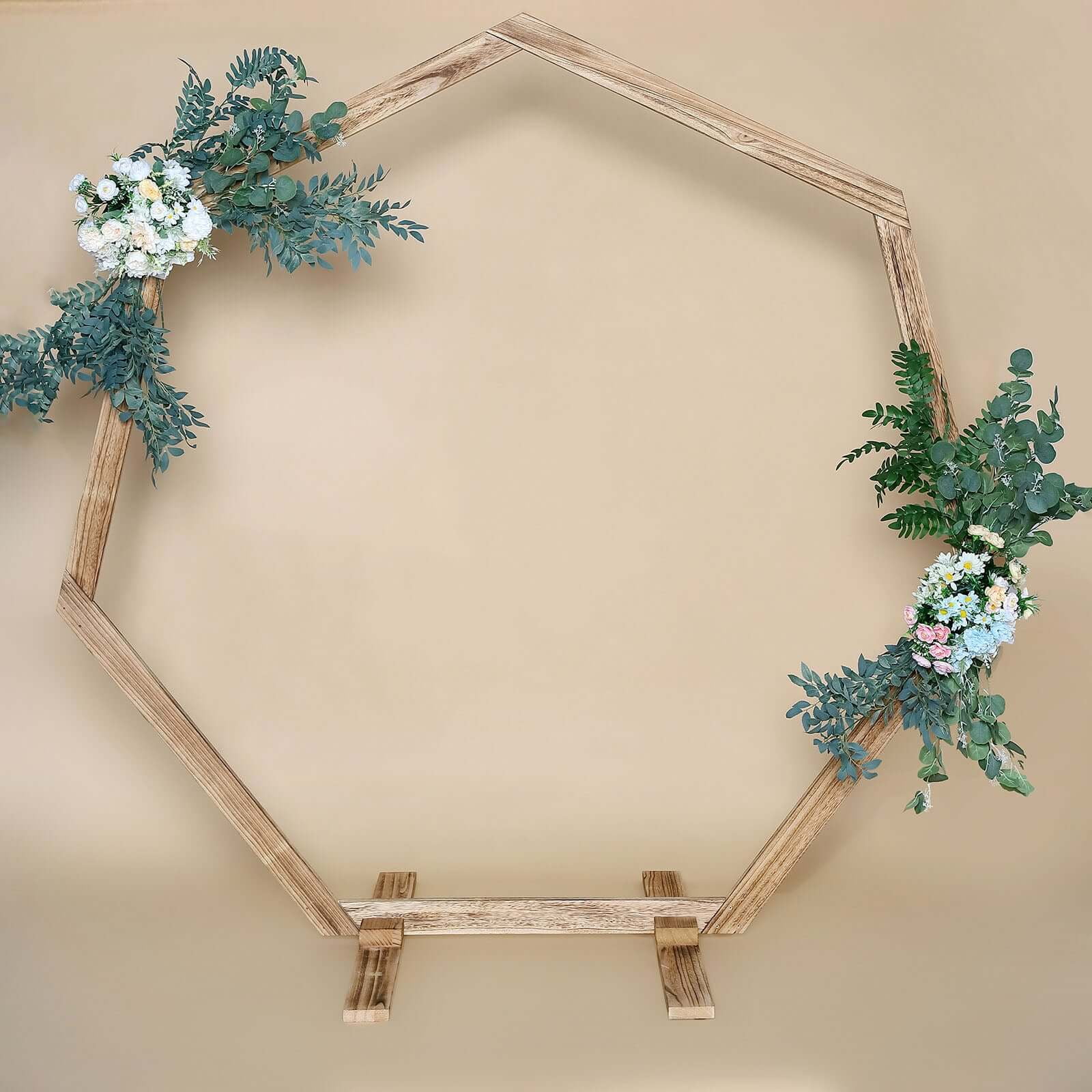 Efavormart 7FT Rustic Square Wedding Arch Wooden Backdrop Stand, Wedding Ceremony Arch - Brown - Image 59