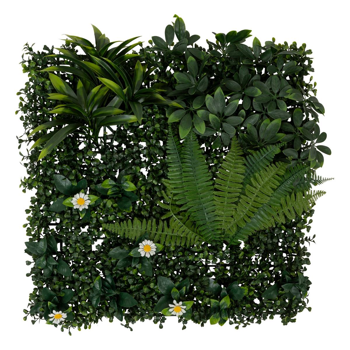 Jungle plant square "Izy" Green, 50x50 cm