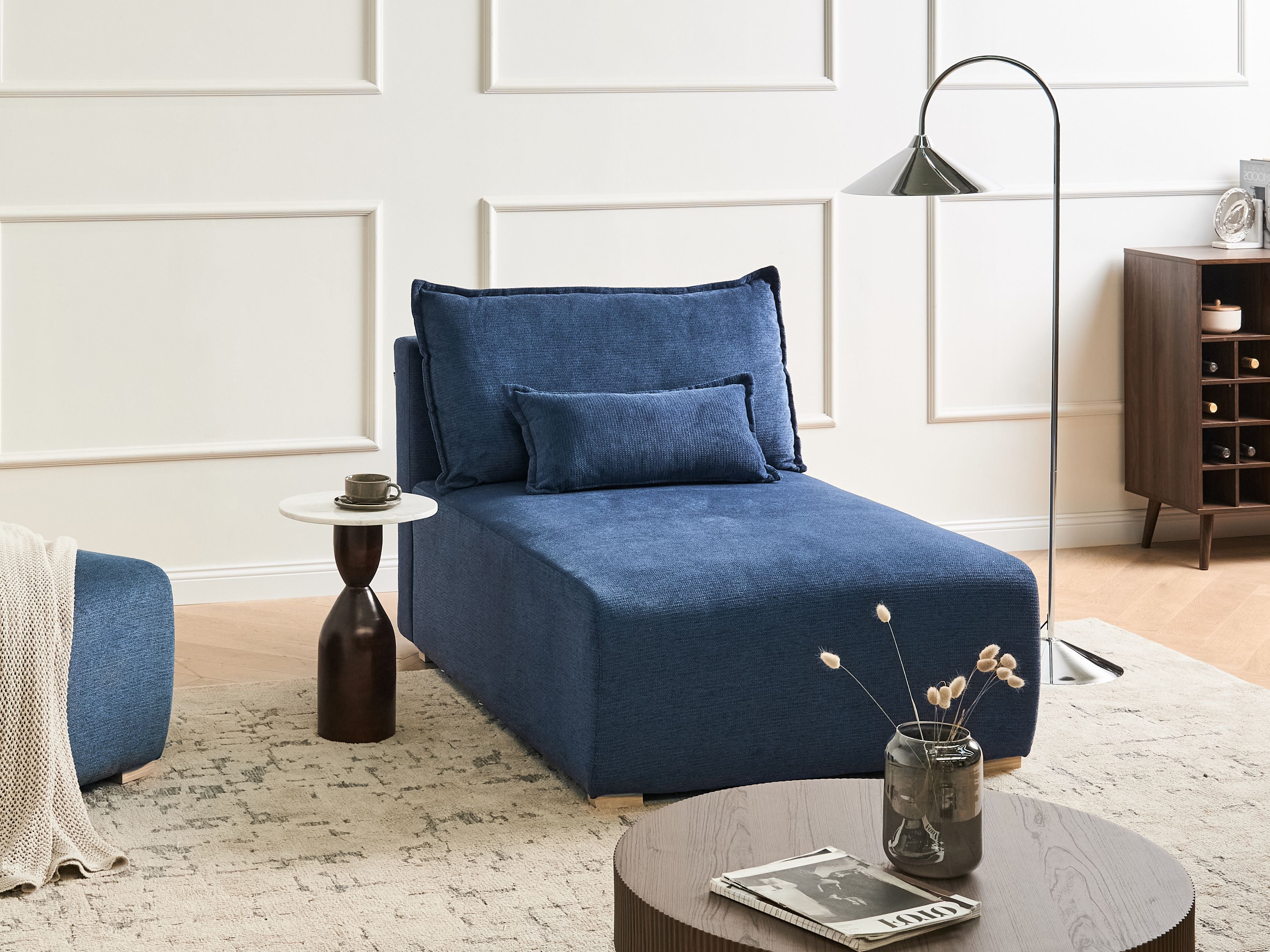 Chaise Longue NERBO Fabric Blue