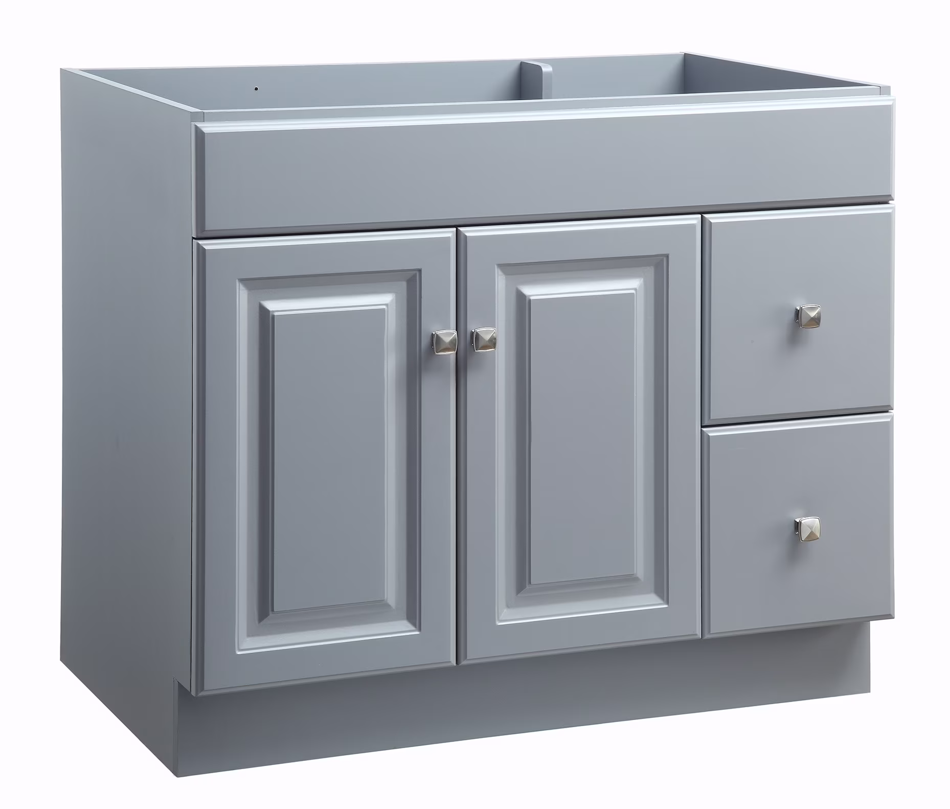 Design House Wyndham 36" Solid Wood Ready to Assemble 2-Door and 2-Drawer Bathroom Vanity Cabinet, White - Image 3