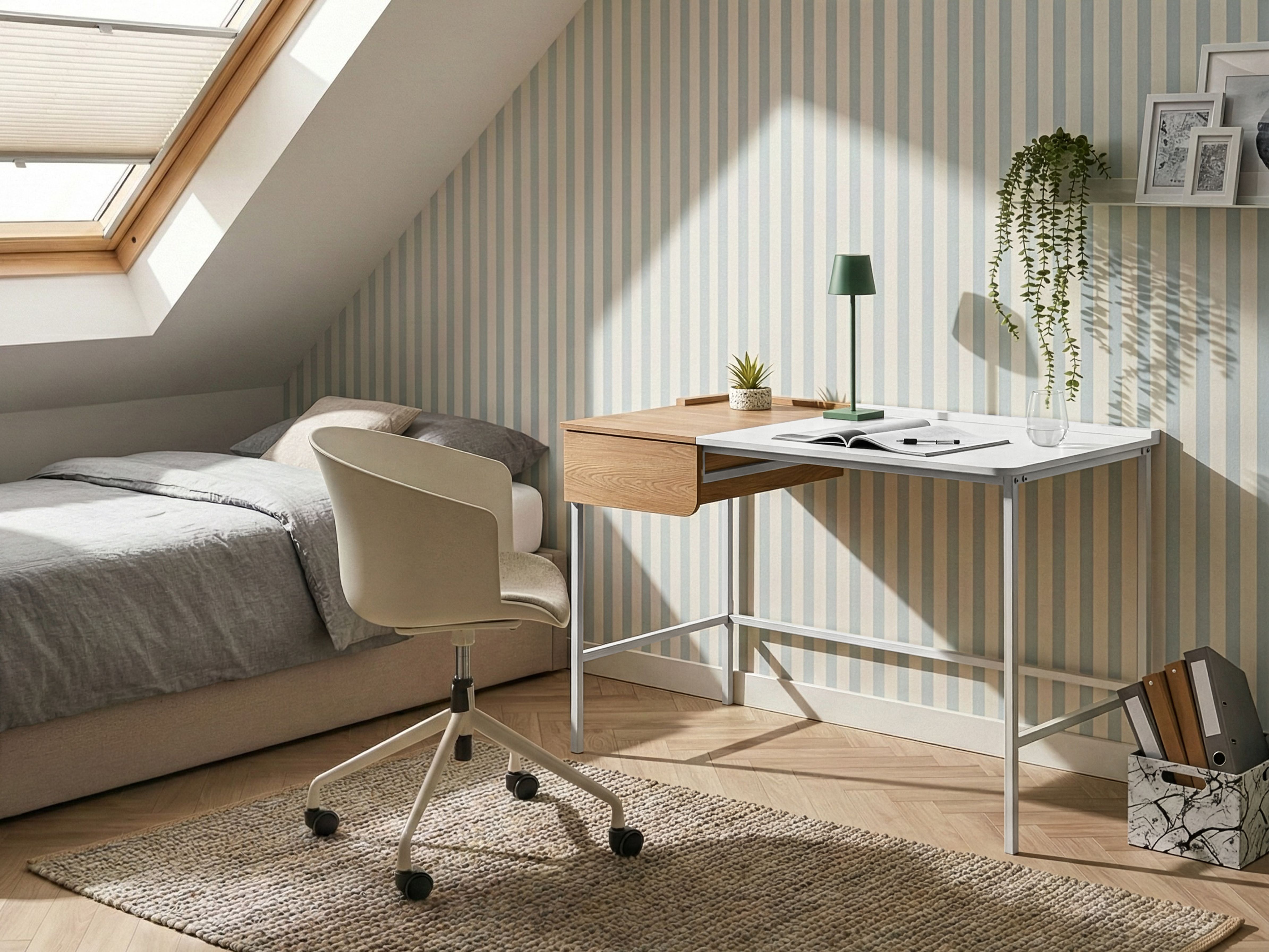 Home Office Desk OCATE White 120 cm 60 cm