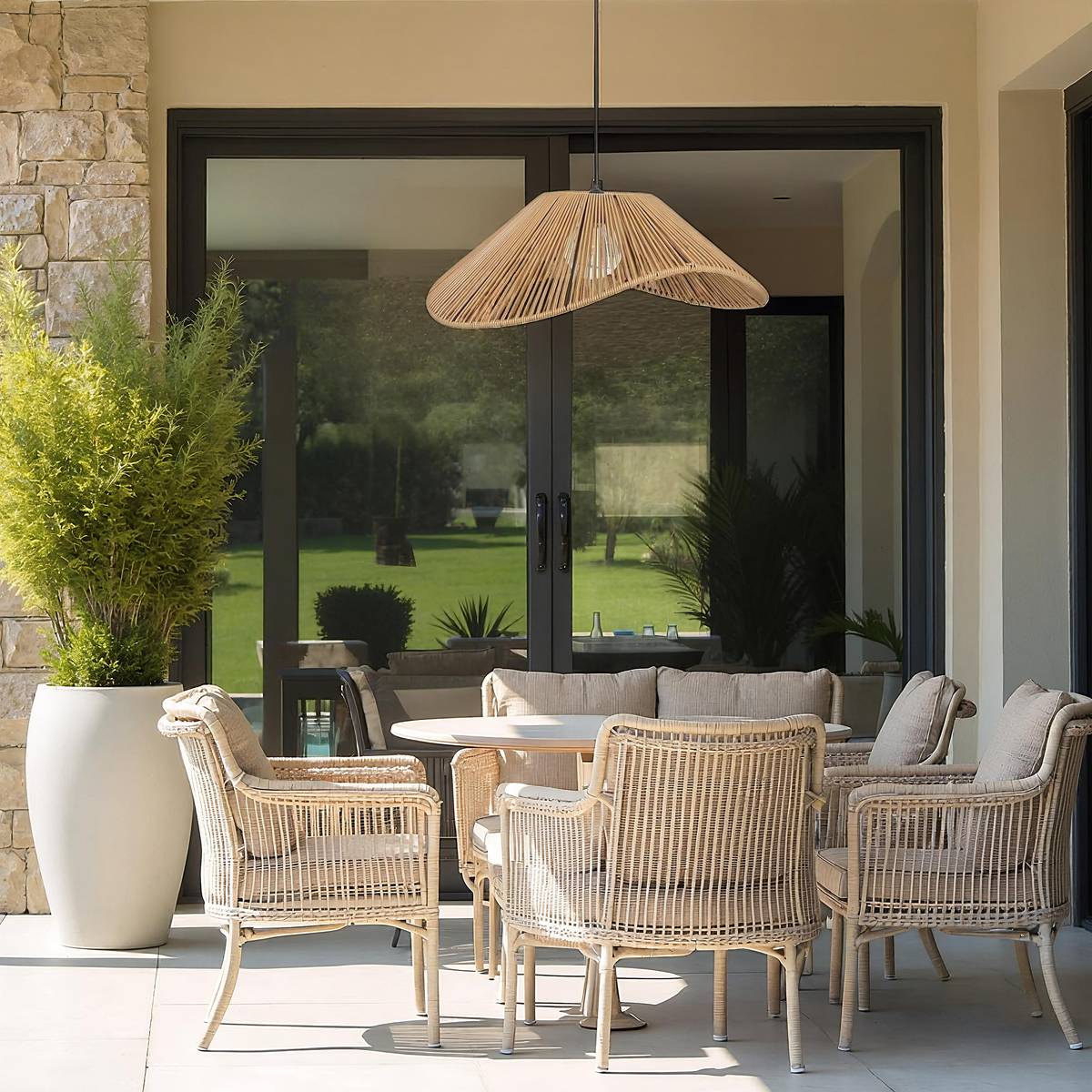 Pendant Light "Myha" Beige, 45x40 cm