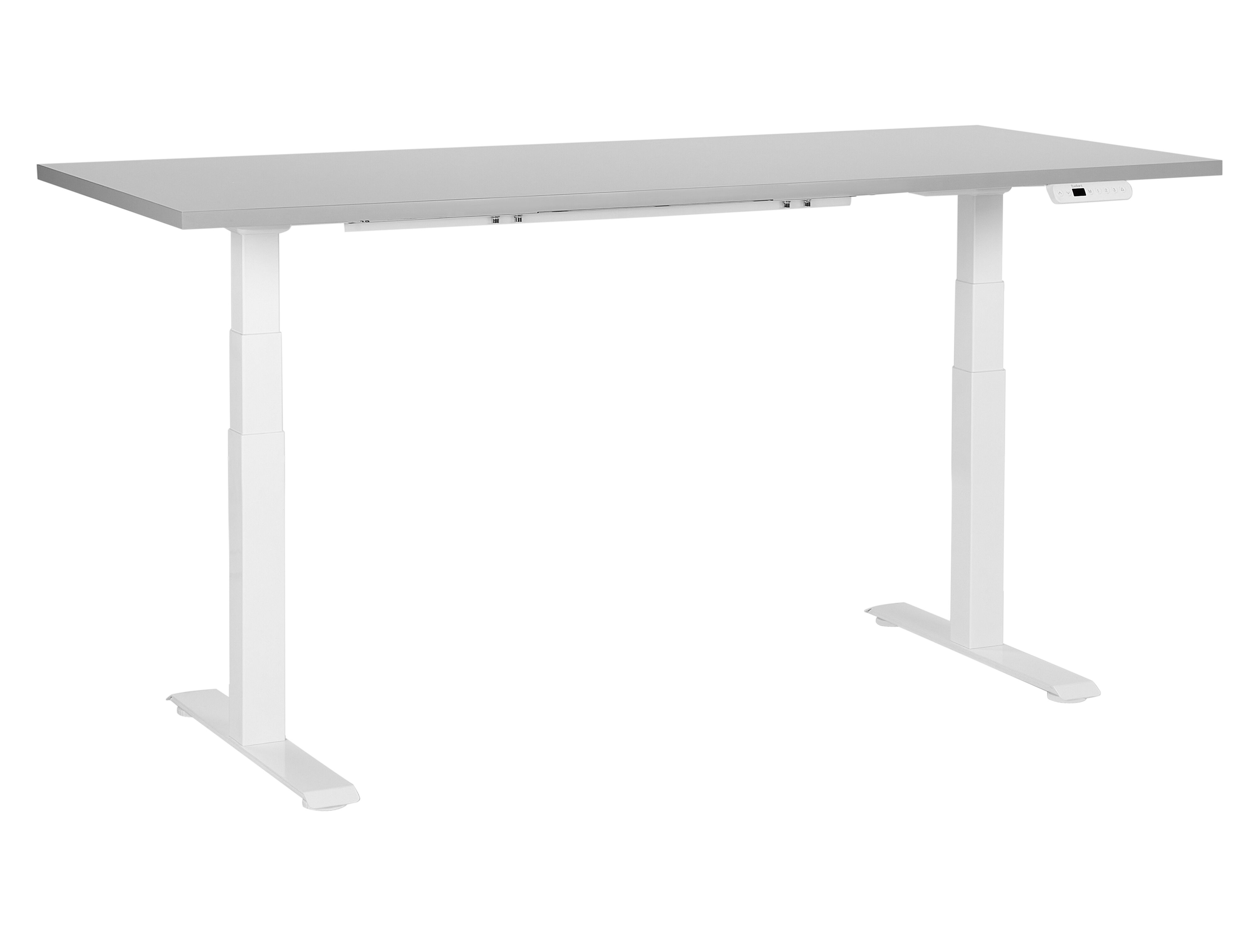 Electric Adjustable Standing Desk DESTINES Grey/ White 180 cm 80 cm