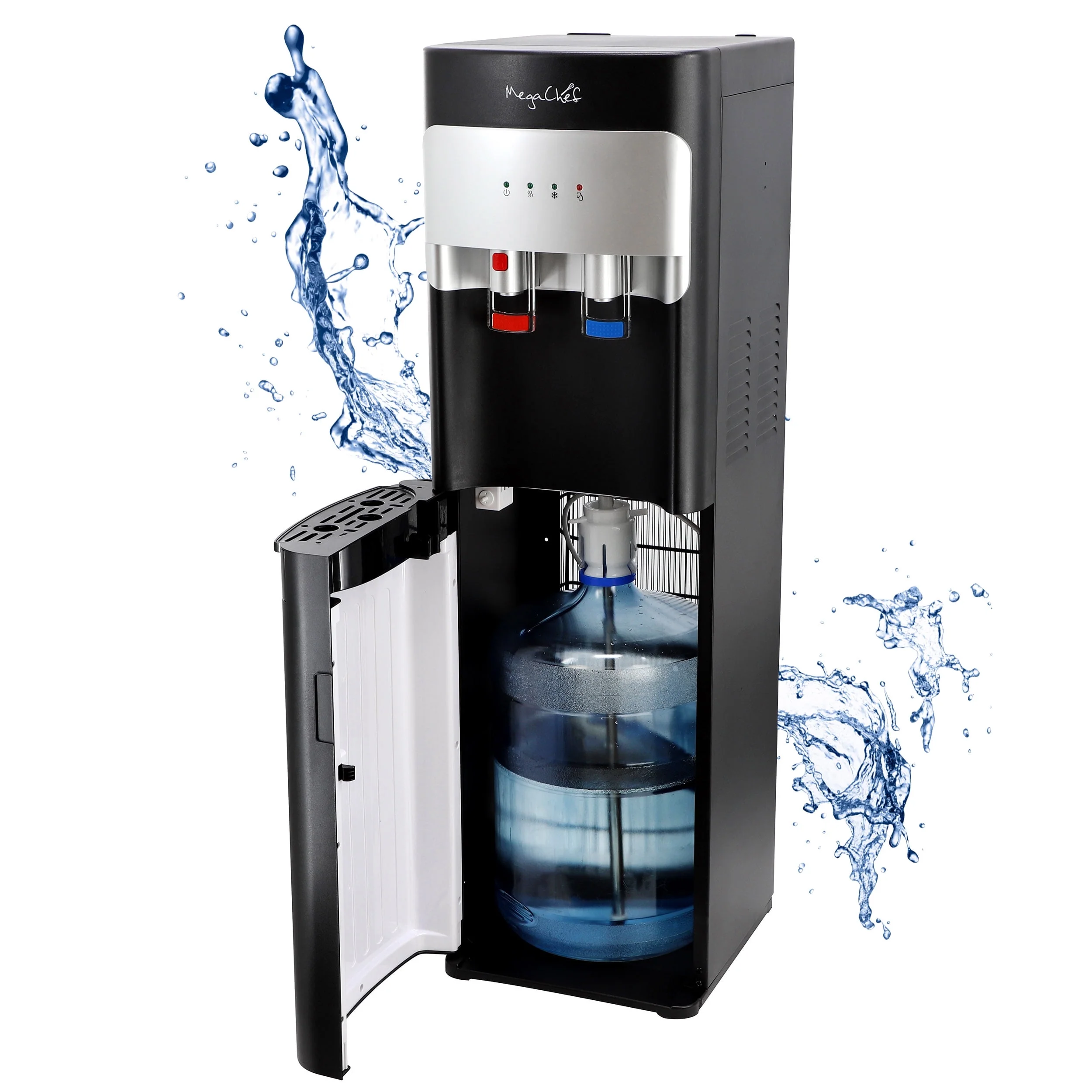MegaChef Stainless Steel Bottom Load Hot and Cold Water Dispenser 5 Gallon Water Cooler - Image 10