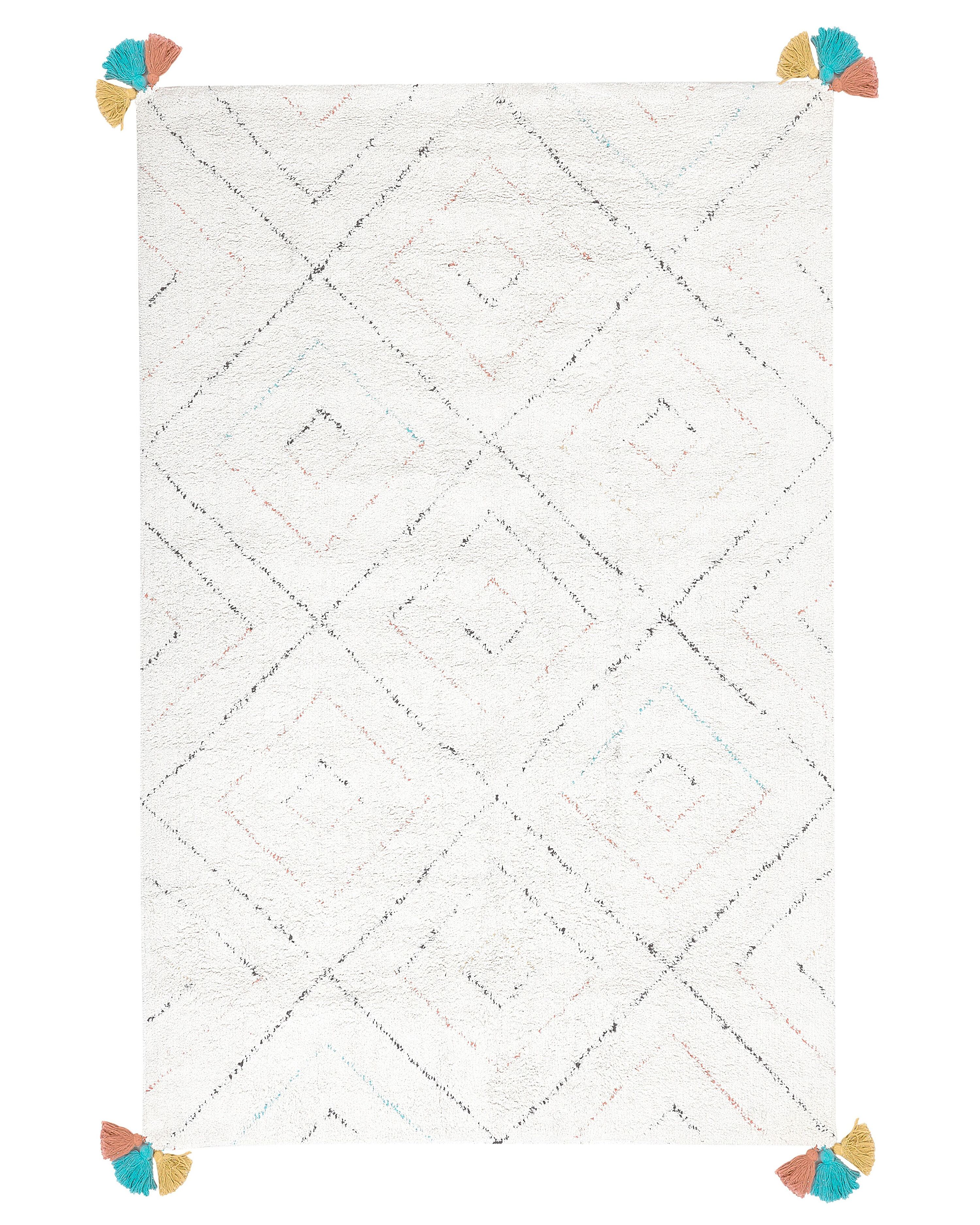 Rug KARTAL White 140 x 200 cm Cotton