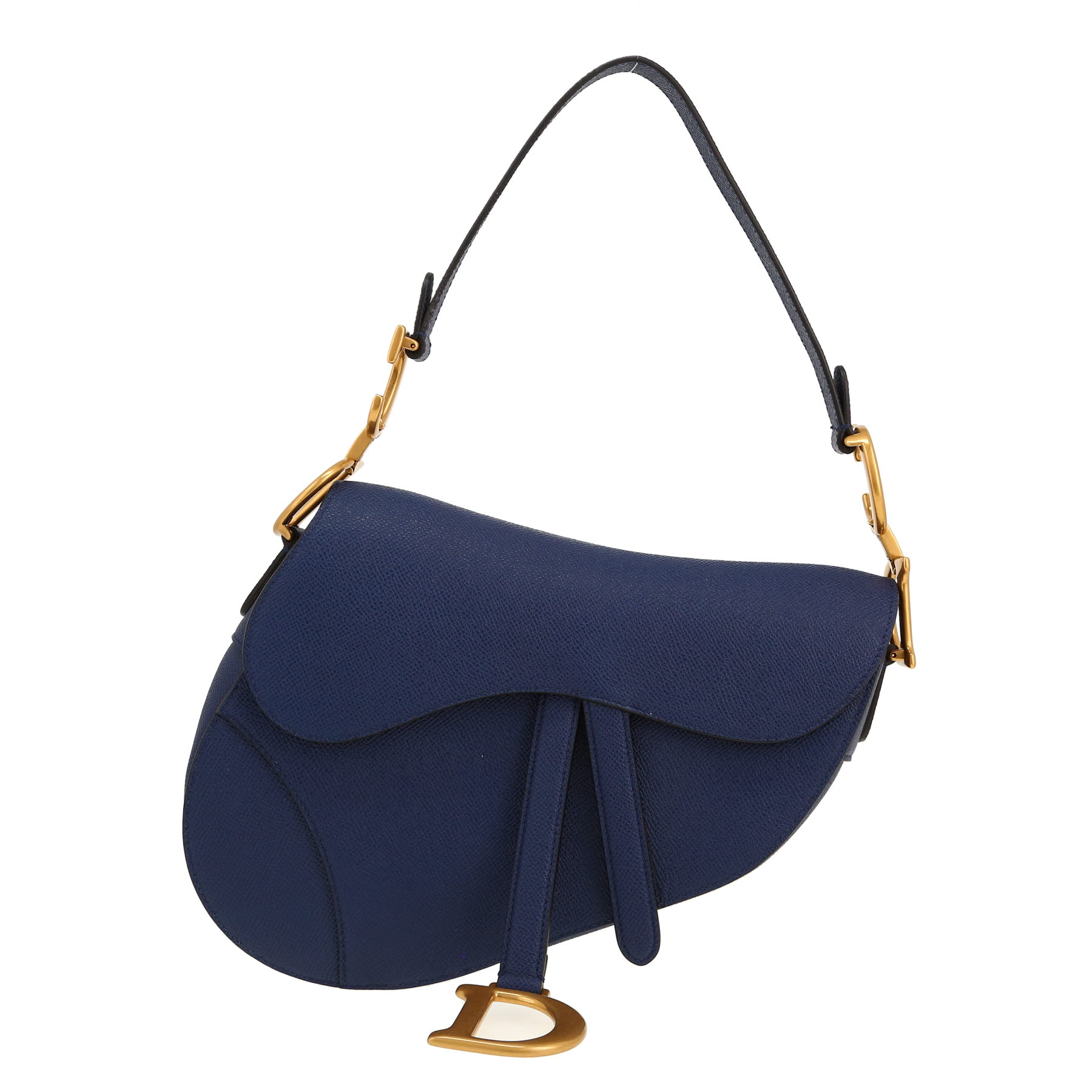 Dior Saddle shoulder bag in navy blue grained leather1:1High-quality replica