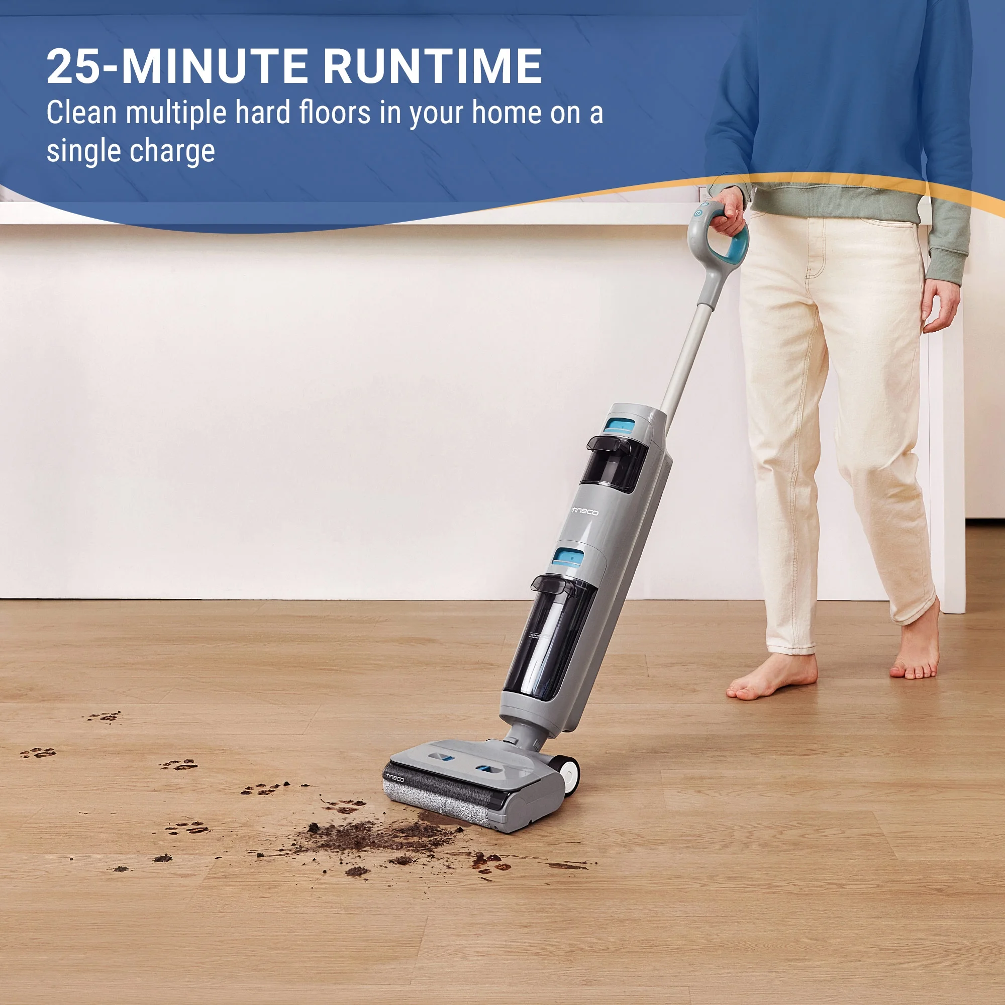 Tineco GO SENSE Cordless Smart Floor Washer, Multi-Surface Wet Dry Vacuum / Mop (GH301)