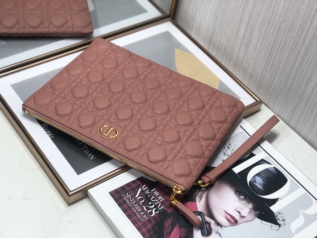 Lagre Dior Caro Daily Pouch Pink/Black/Blue/Brown For Women‎ 12in/30cm CD S5086UWHC_M81P1:1High-quality replica
