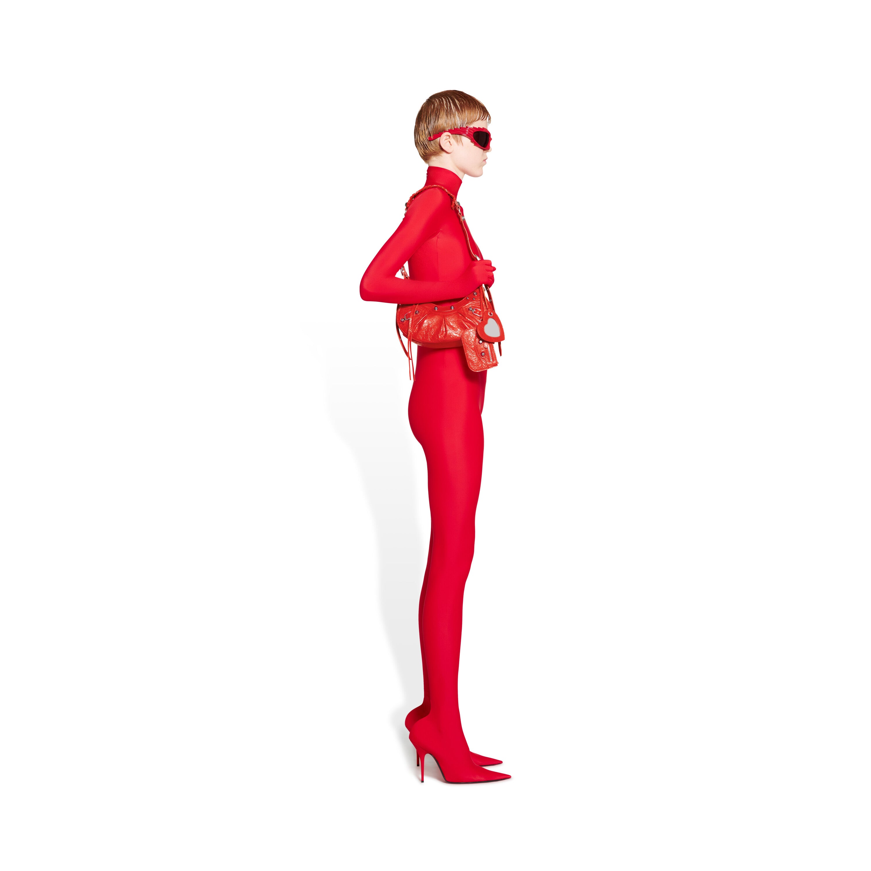 WOMEN'S LE CAGOLE XS SHOULDER BAG IN RED - Replicaclubs