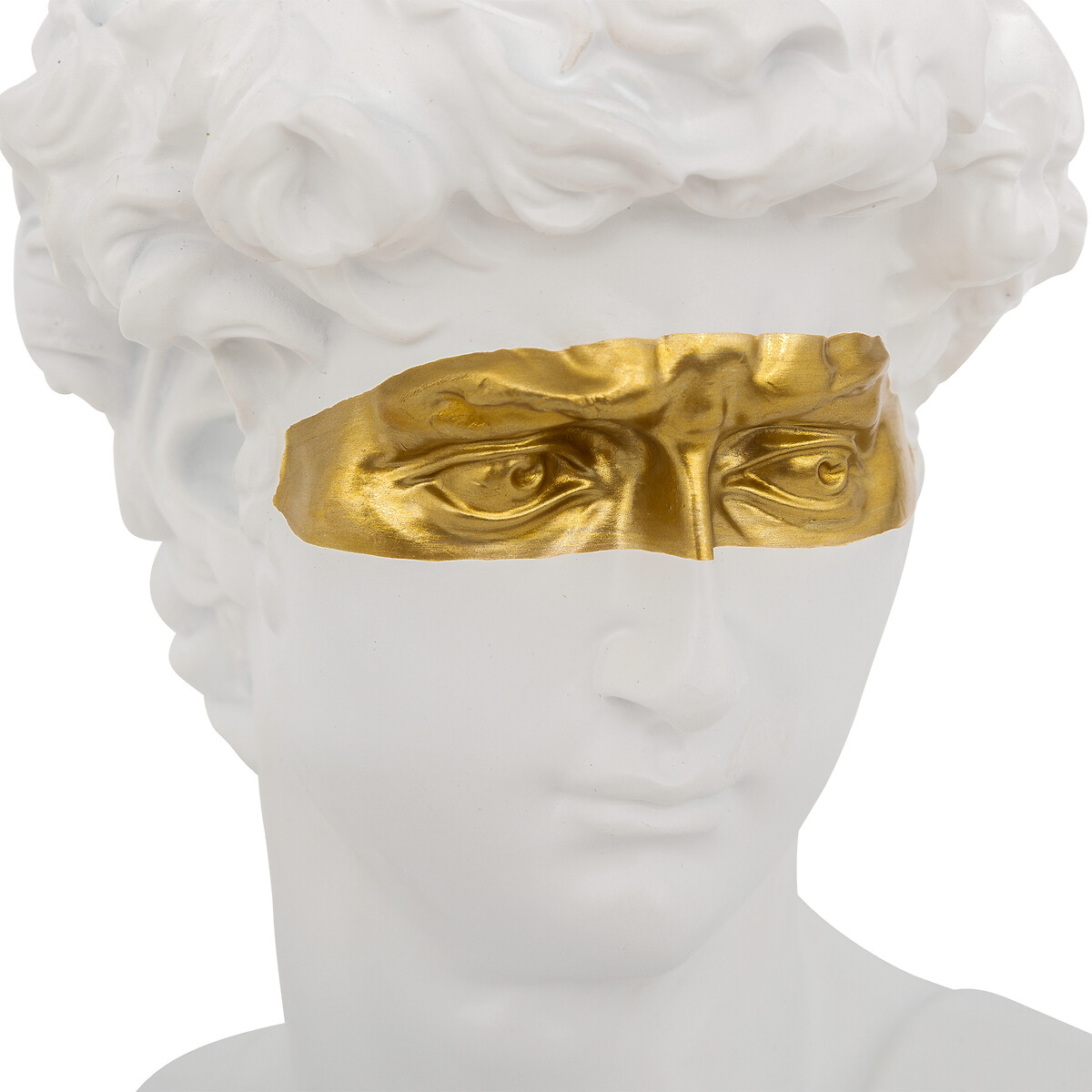 Resin head table decoration "David" White, H.25 cm