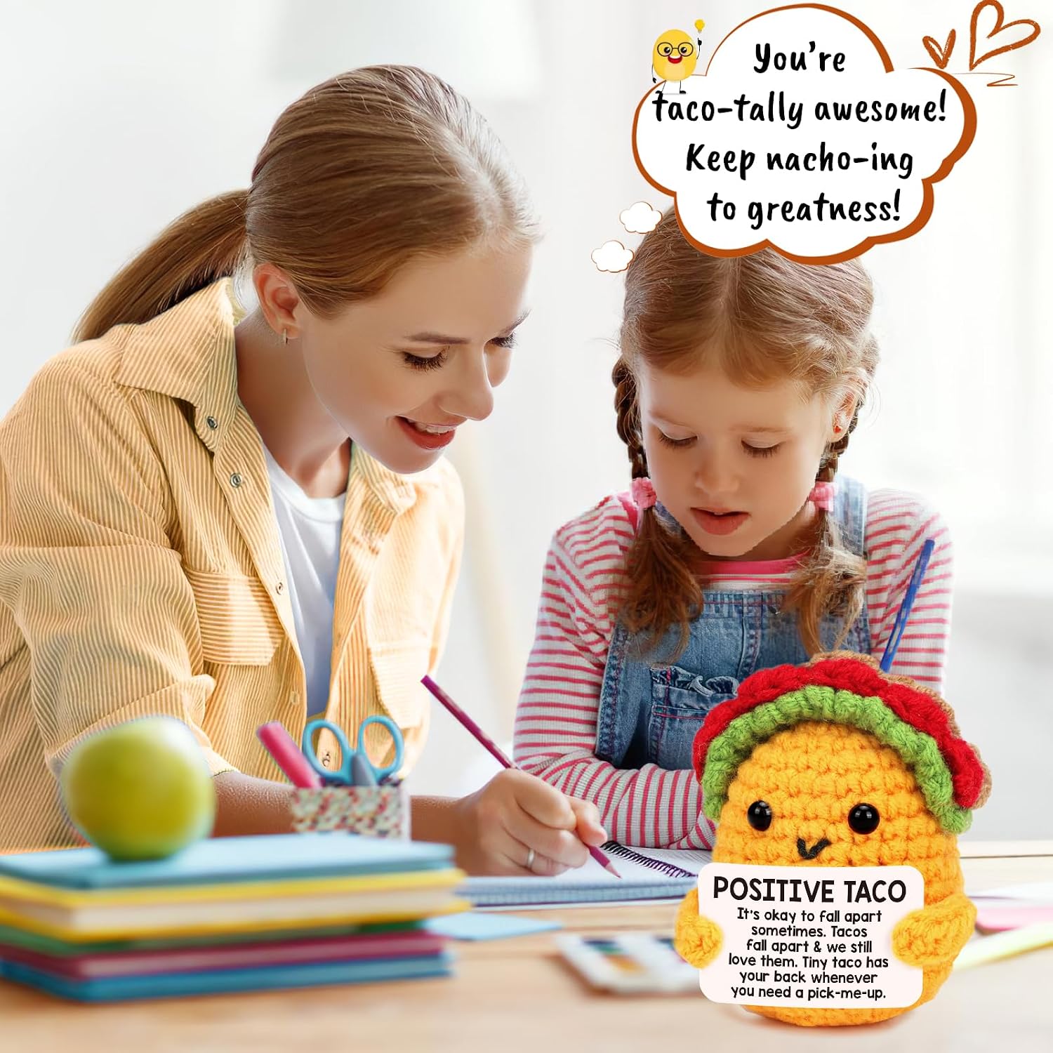 Positive Crochet Taco Christmas Birthday Gifts