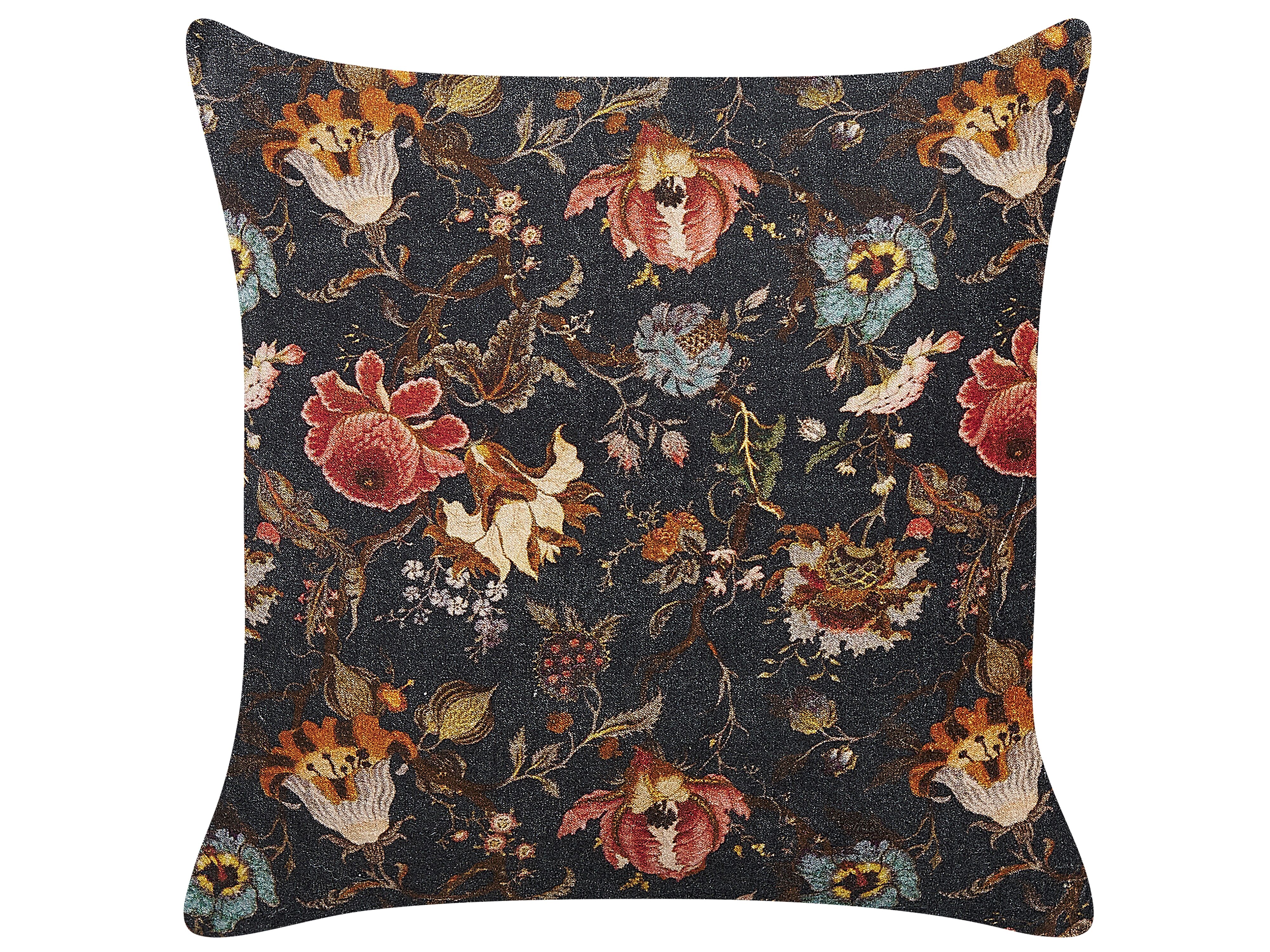 Throw Cushion RAMONDA Velvet 45 x 45 cm Multicolour Floral Pattern