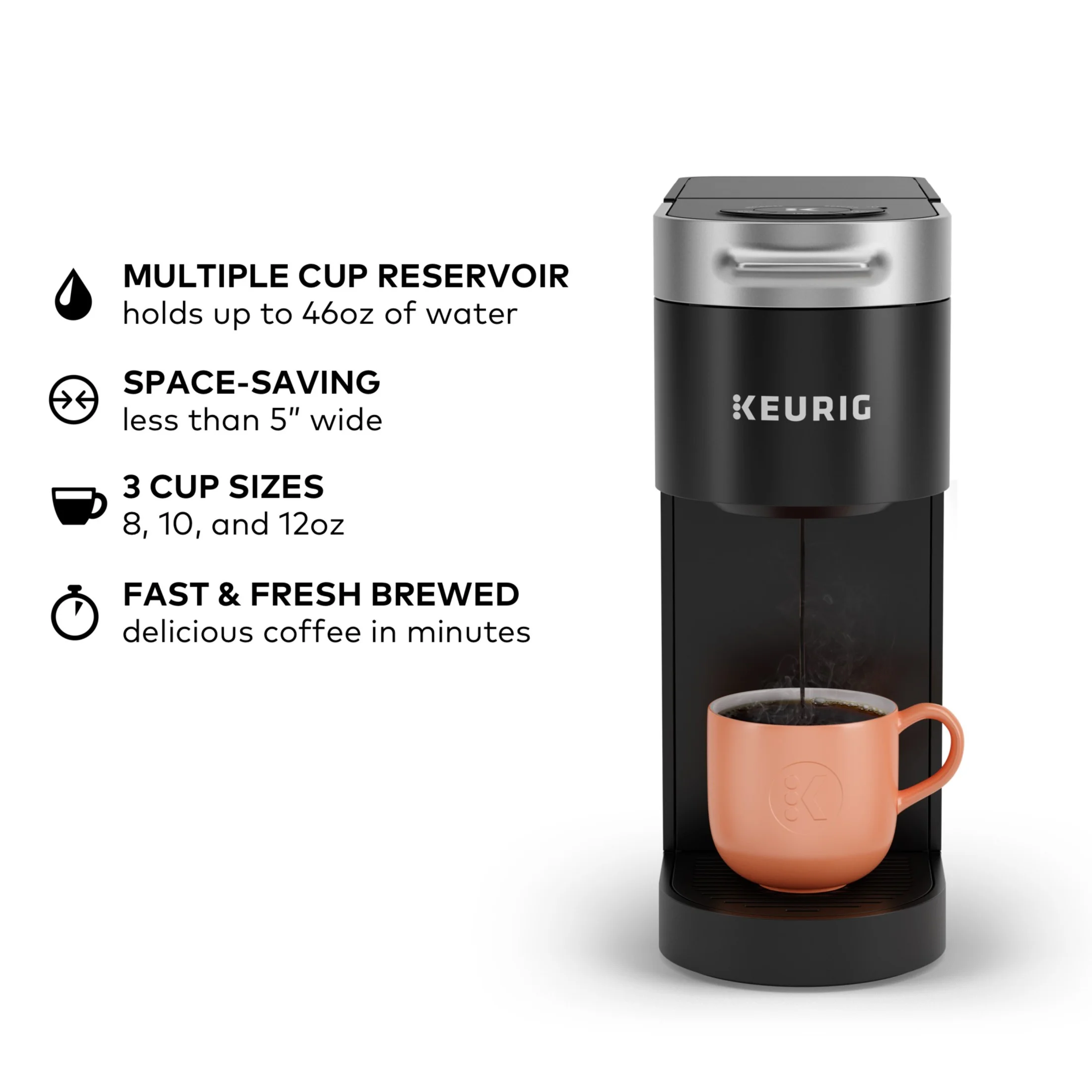 Keurig K-Slim Black Single-Serve K-Cup Pod Coffee Maker - Image 6