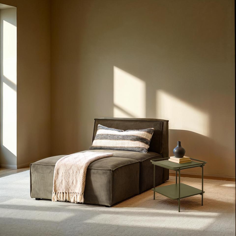 Giga Living - Nachtkastje Groen Metaal - 45x45x44,3cm - Yuba