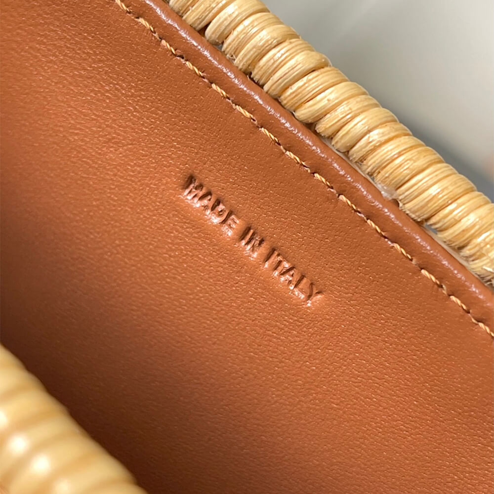 CELINE TEEN GARANCE BAG IN WICKER AND NATURAL CALFSKIN(HIGH-END GRADE)1:1High-quality replica