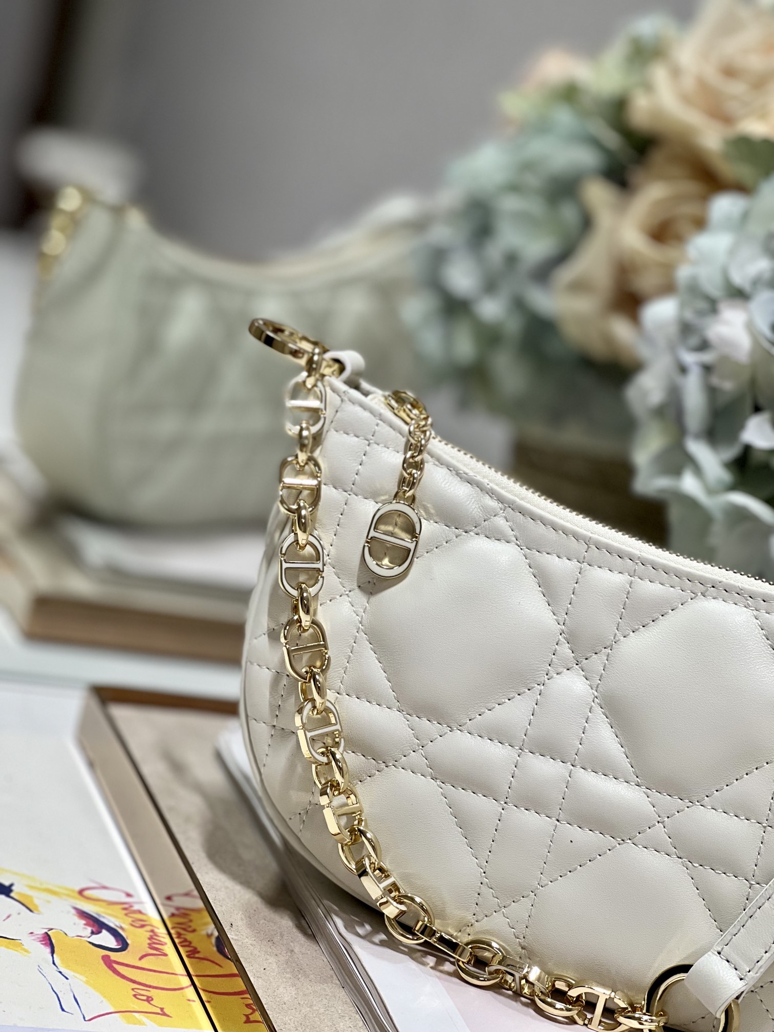 Cd Lounge Bag Black/White For Women in/ 26cm M22626FBE_M9001:1High-quality replica