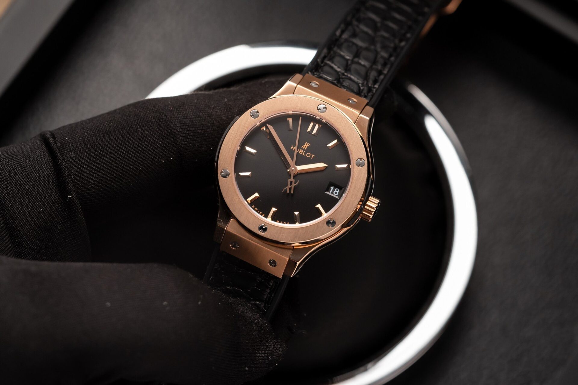 Hublot Replica 11 Watch Classic Fusion King Gold Leather Strap 33mm - Elite Watch Atelier