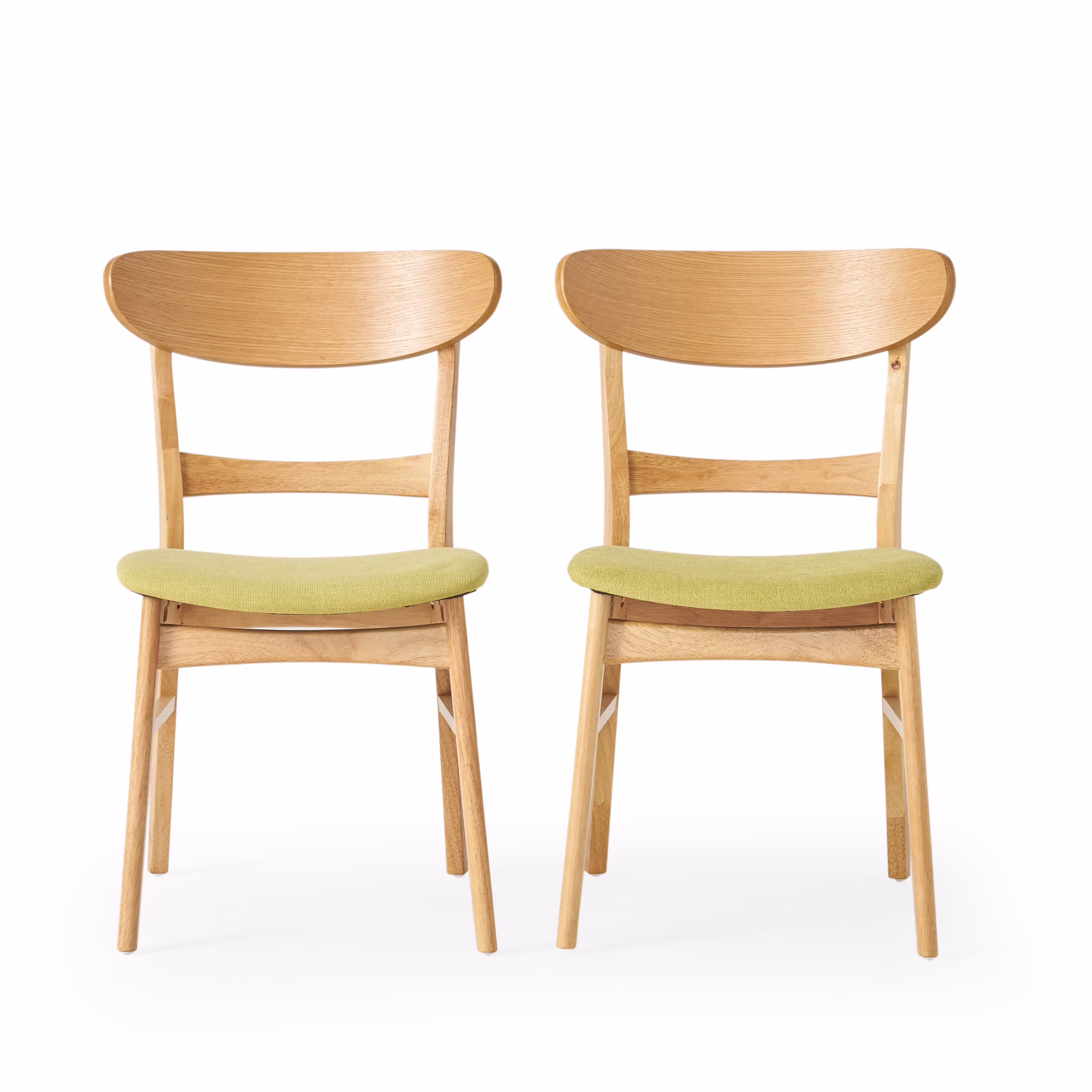 GDFSTUDIO Mid Century Modern Fabric Upholstered Rubberwood Dining Chairs, Set of 2, Dark Gray and Walnut - Image 11