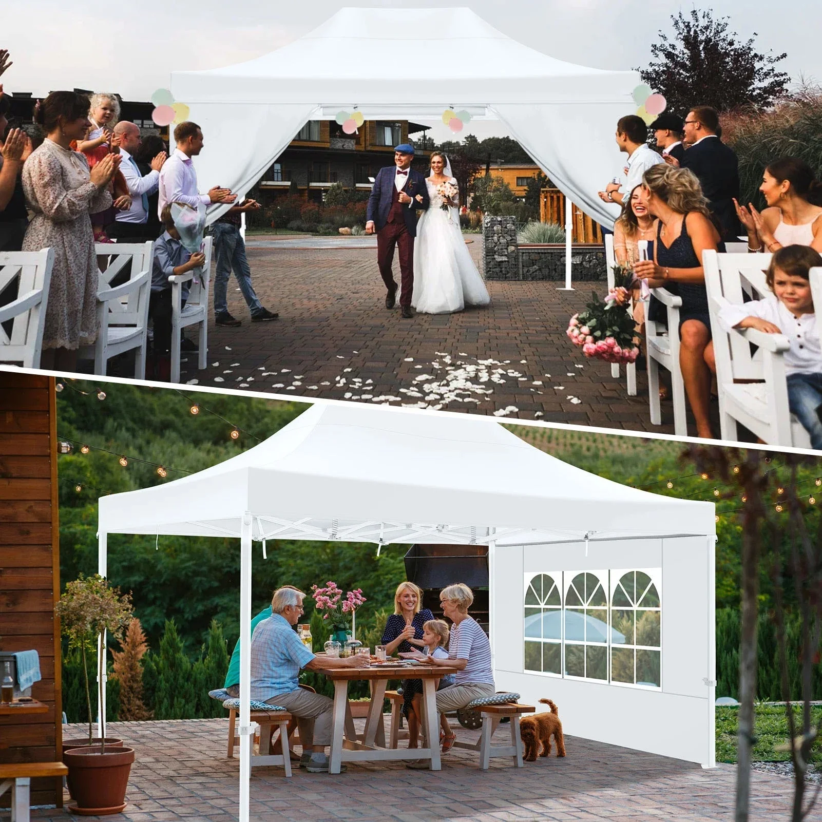 HOTEEL Heavy Duty Pop-Up Canopy Tent 10x15, 4 Sidewalls, Black - Image 16 HOTEEL Heavy Duty Pop-Up Canopy Tent 10x15, 4 Sidewalls, Black - Image 16