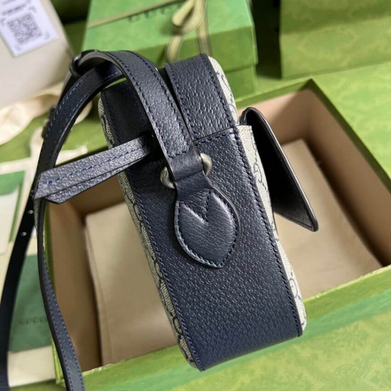 Replica Gucci Horsebit 1955 Small Bag In Blue 6454541:1High-quality replica